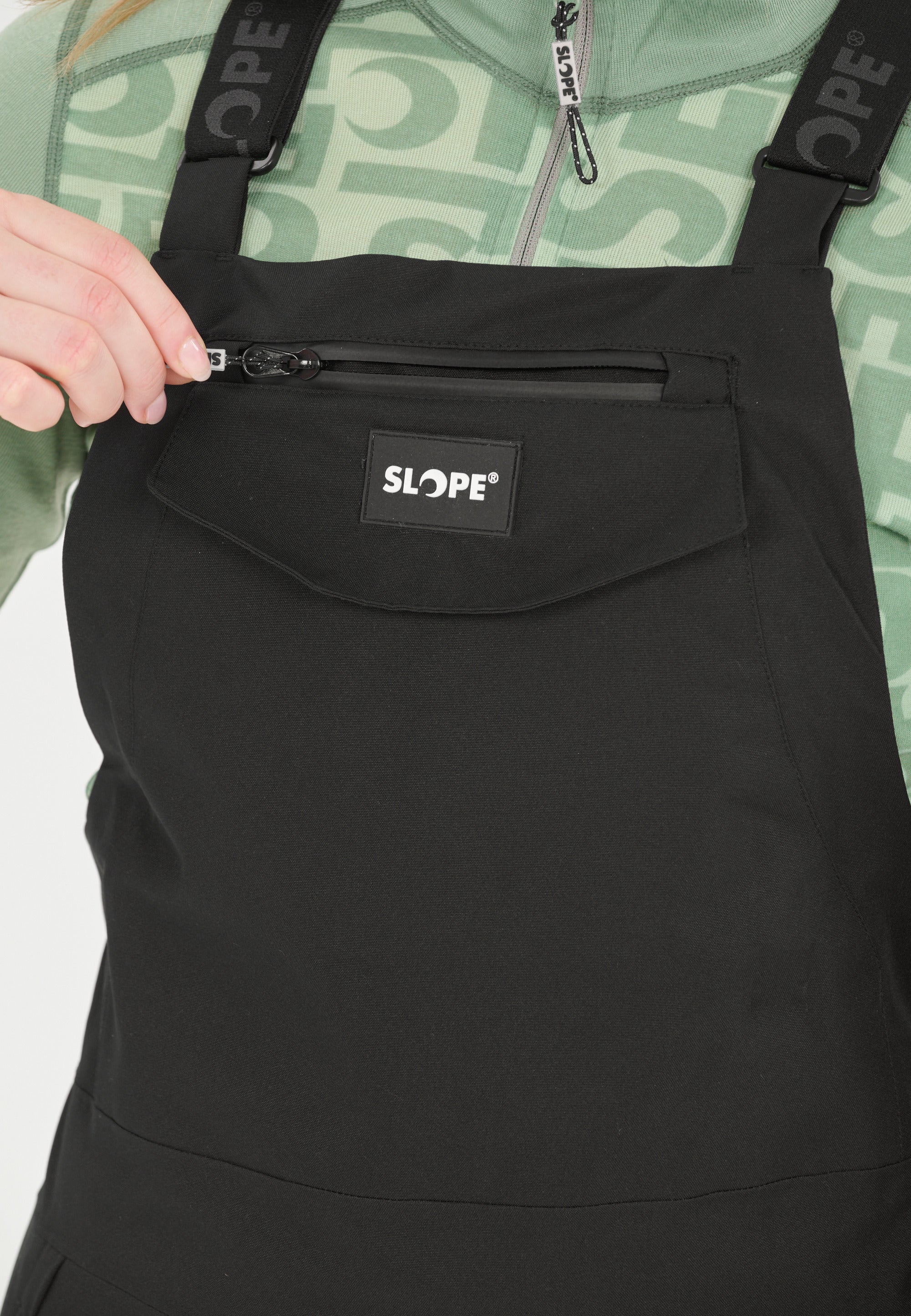 Slope Women's Kenwood Bib Snow Pants W-Pro 15000 Black SL243299-1001 - Image 5