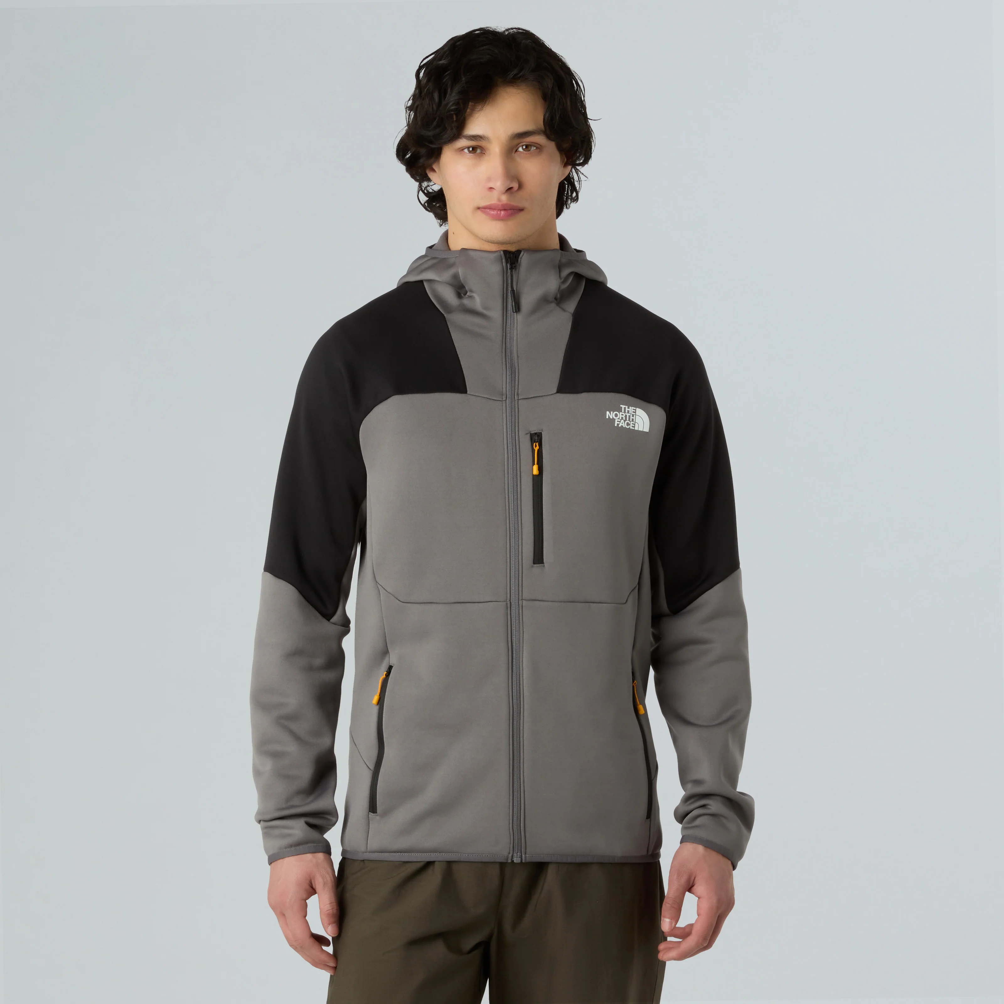 The North Face Men's Meteora Full-Zip Fleece Smoked Pearl/TNF Black NF0A8E1KRPI