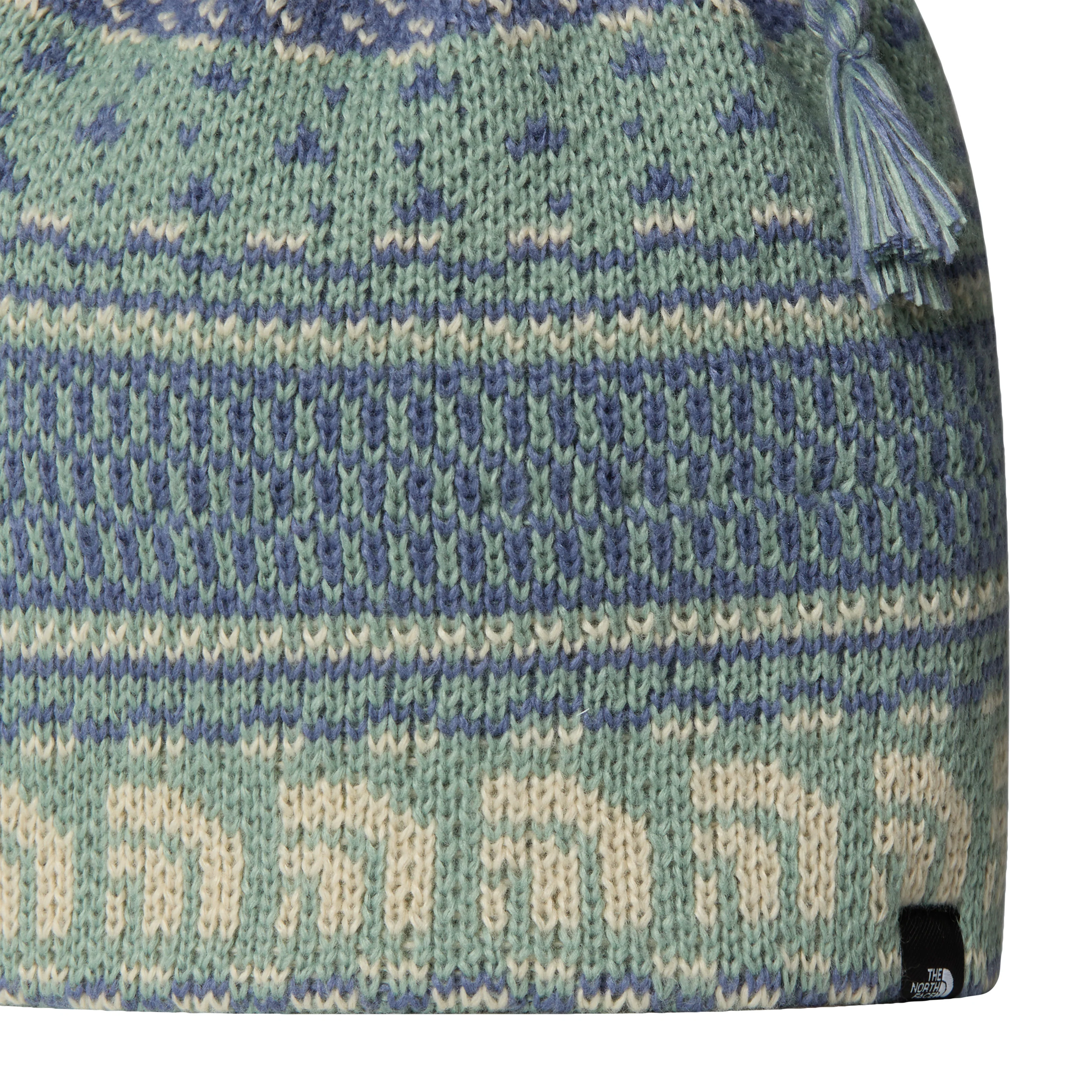 The North Face Unisex Cabin Ski Tuke Beanie Slate Moss Jacquard-Tassel NF0A8CH0HHO - Image 2