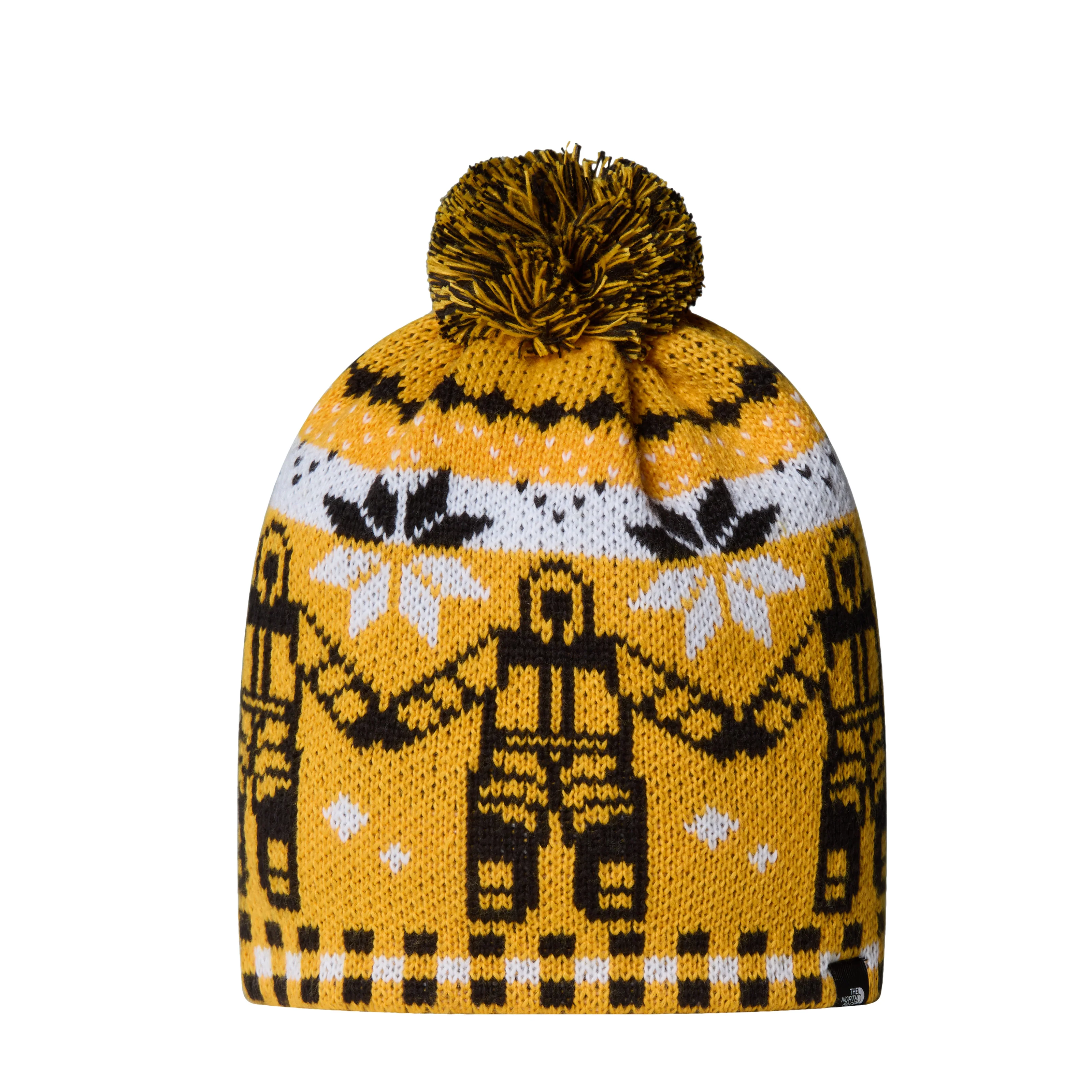 The North Face Unisex Cabin Ski Tuke Beanie Summit Gold Him Suit Jacquard NF0A8CH0HIB