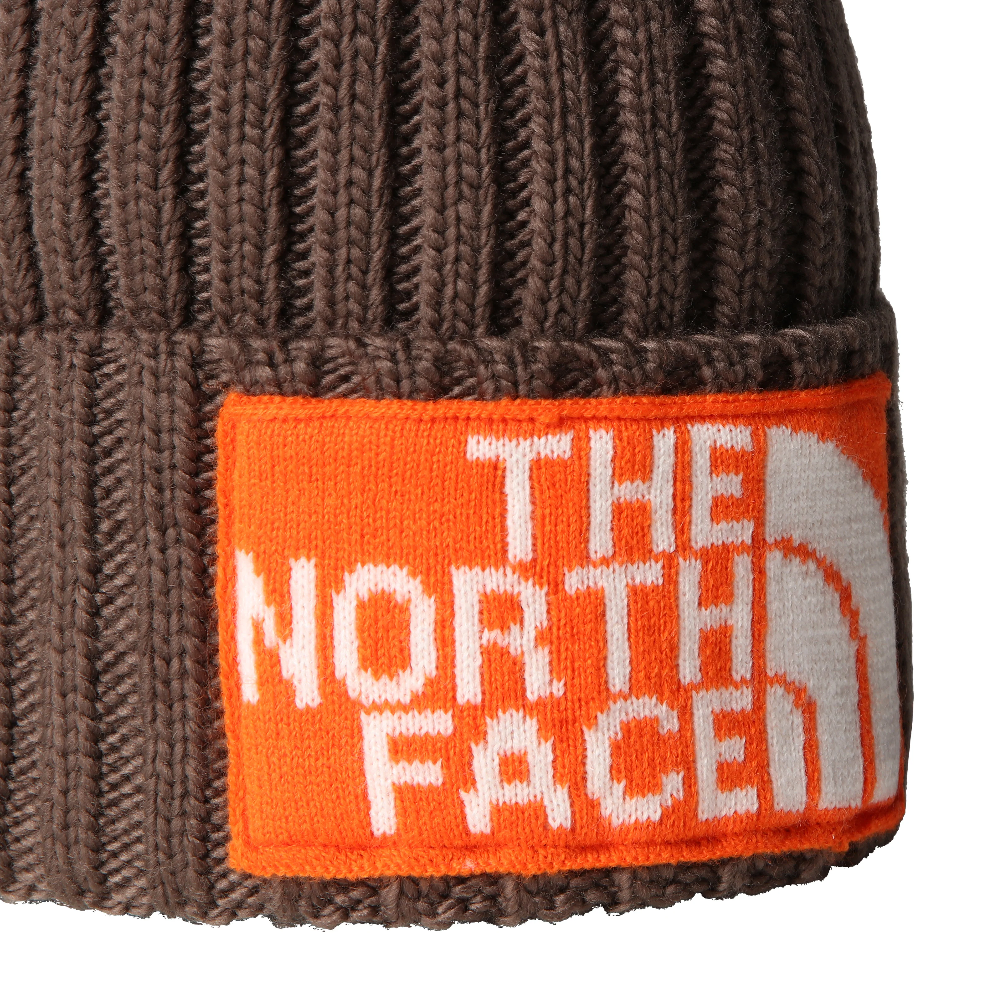 The North Face Unisex Heritage Ski Tuke Beanie Smokey Brown-TNF Orange-White Dune NF0A7WJO880 - Image 2