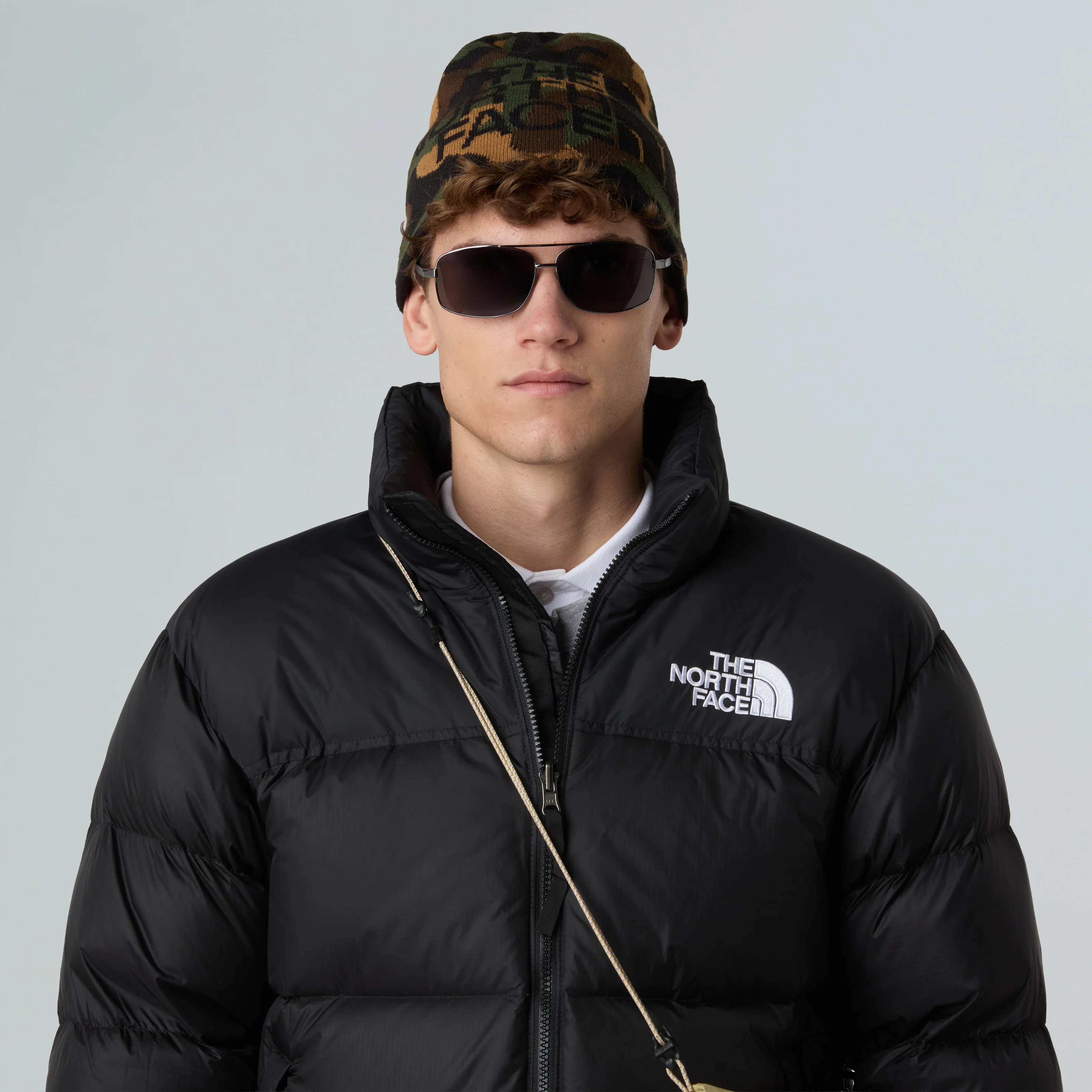 The North Face Unisex Reversible Highline Beanie TNF Camo Print - TNF Black NF0A7WLA5IV - Image 3