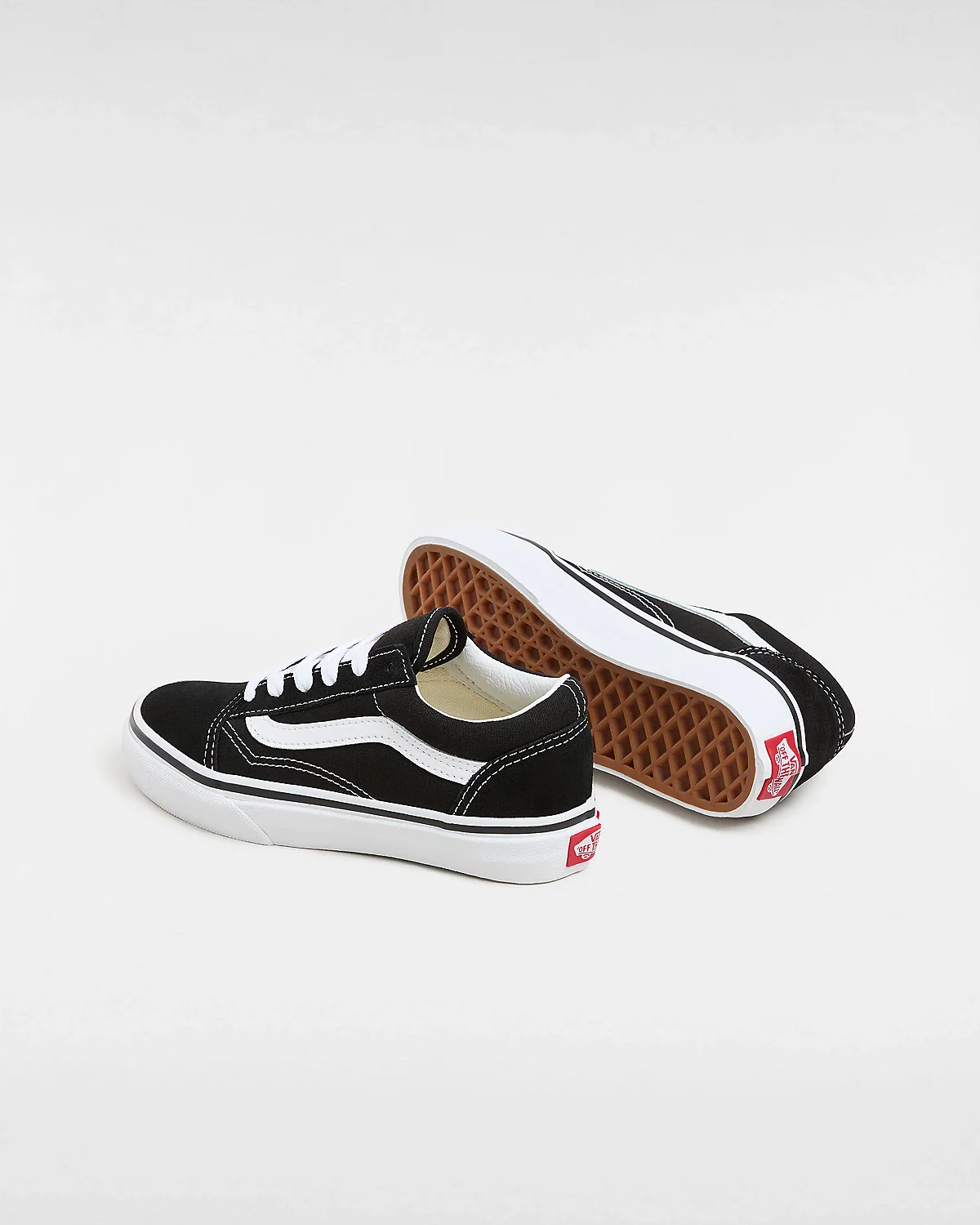 Vans Kids Old Skool Shoes (4-8 years) Black/True White VN000W9T6BT - Image 3