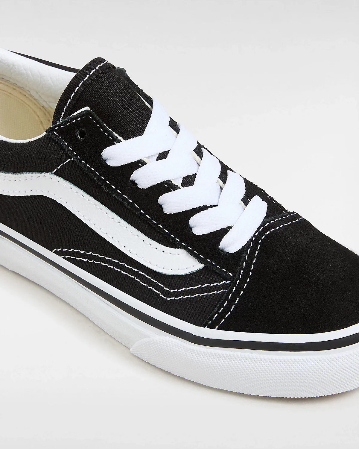 Vans Kids Old Skool Shoes (4-8 years) Black/True White VN000W9T6BT - Image 4