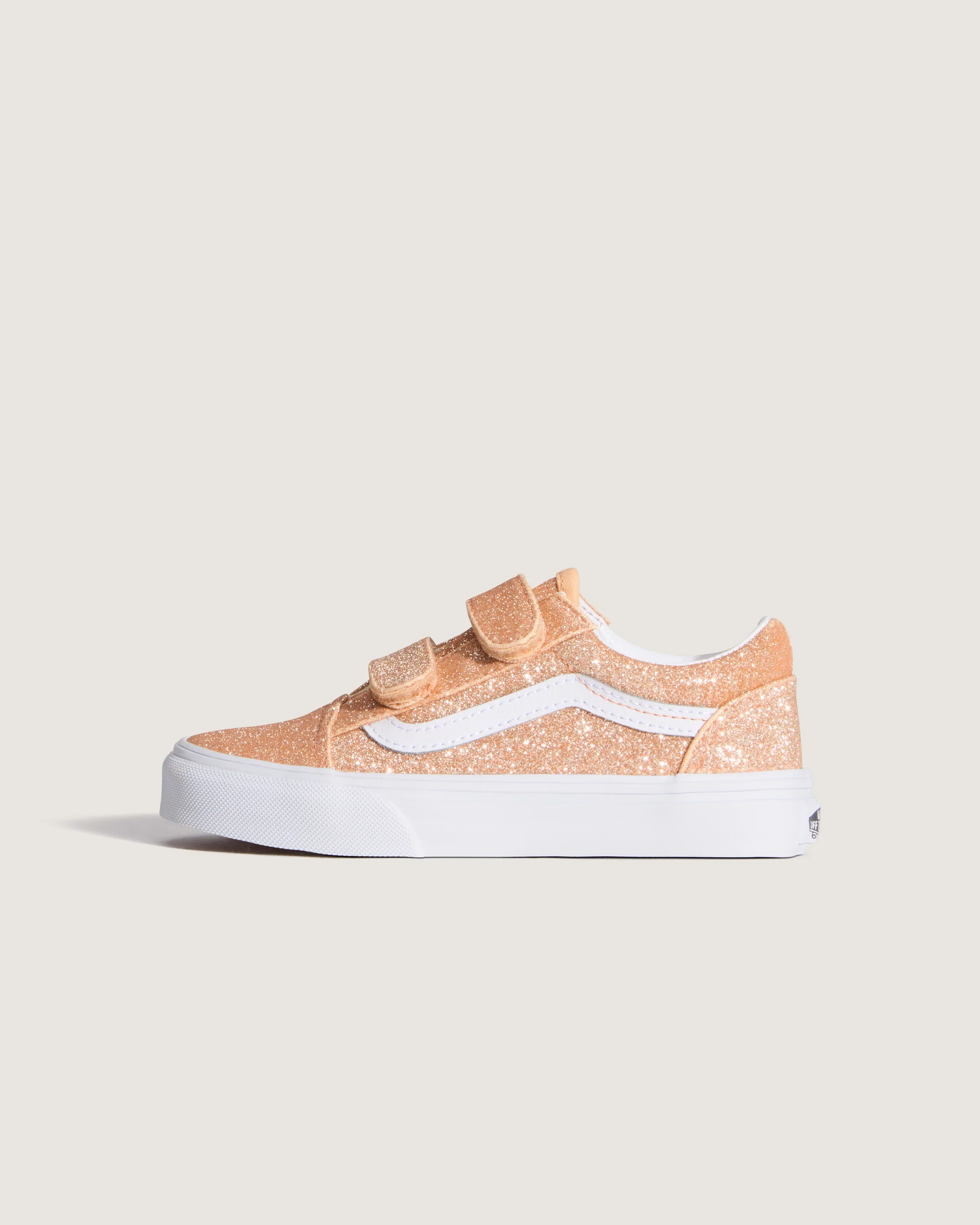 Vans Kids' Old Skool V Shoes (4-8 Years) Glitter Apricot Glow VN000CYAFNL - Image 5