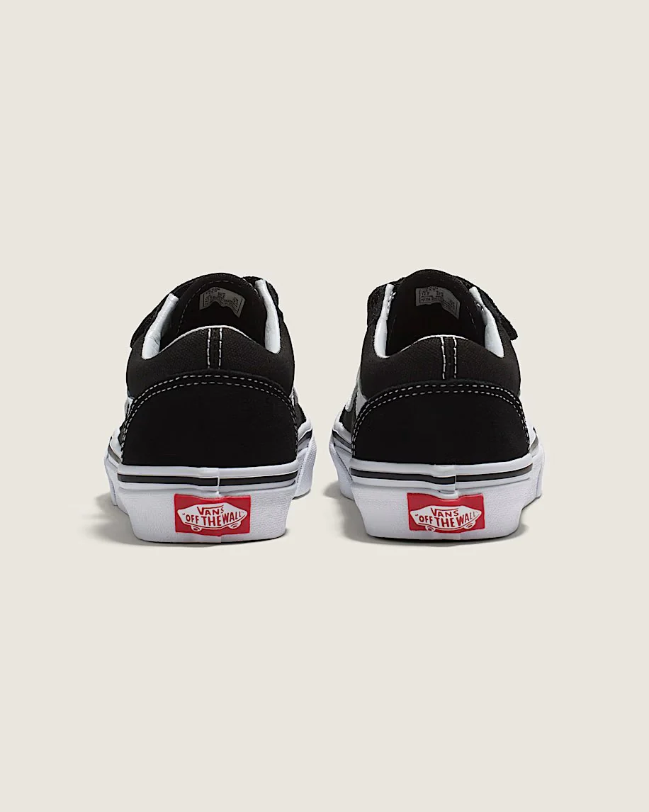 Vans Kids' Old Skool V Shoes Black/True White VN000VHE6BT - Image 4