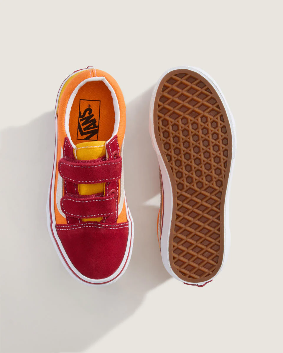Vans Kids Old Skool V Shoes Retro Rainbow Multi VN000CYABMC - Image 4