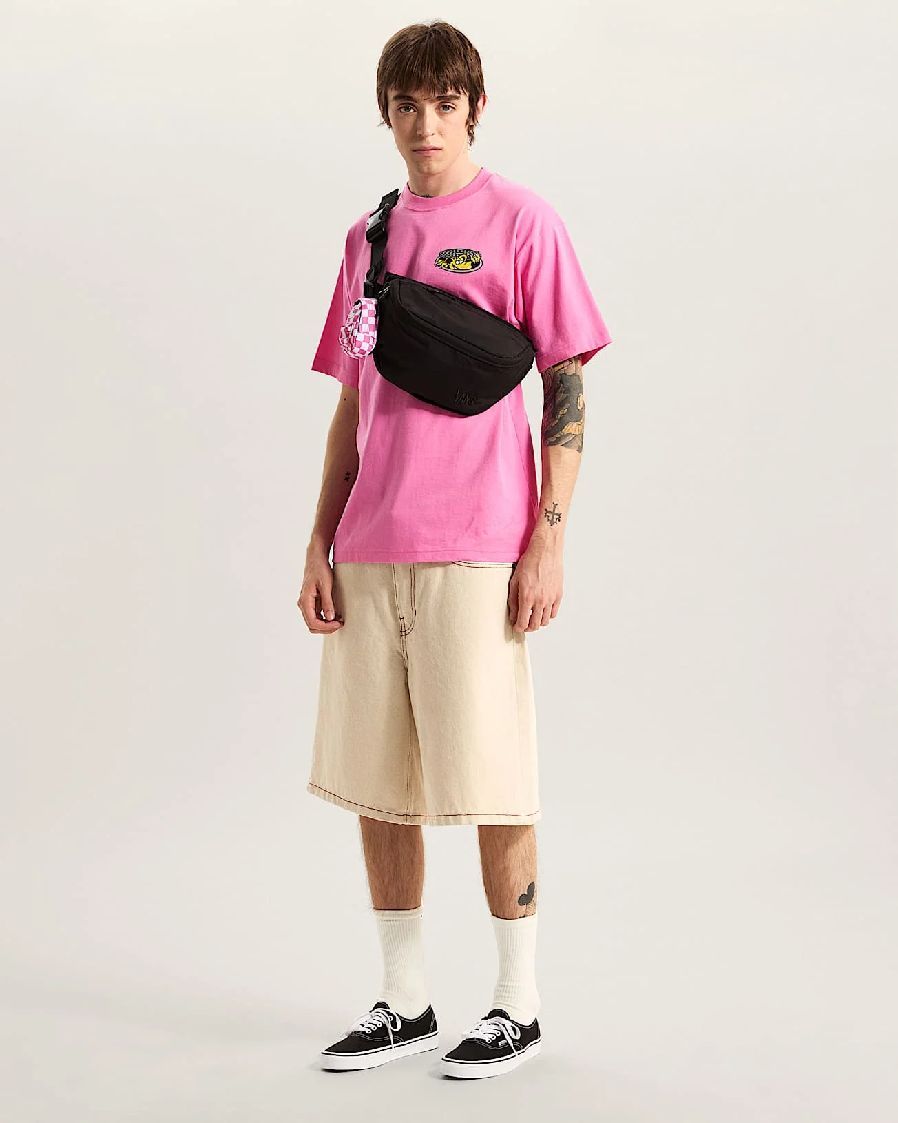 Vans Men's Check-5 Baggy Denim Shorts Natural Seed VN000C9VGCF - Image 4