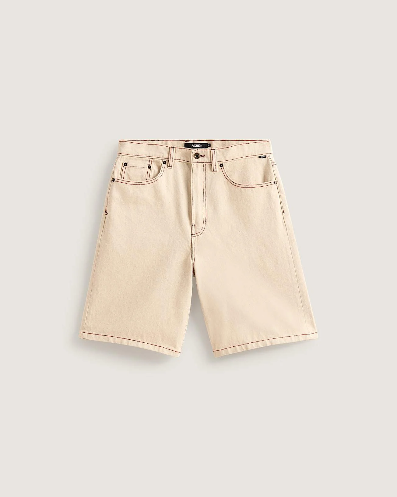 Vans Men's Check-5 Baggy Denim Shorts Natural Seed VN000C9VGCF - Image 5