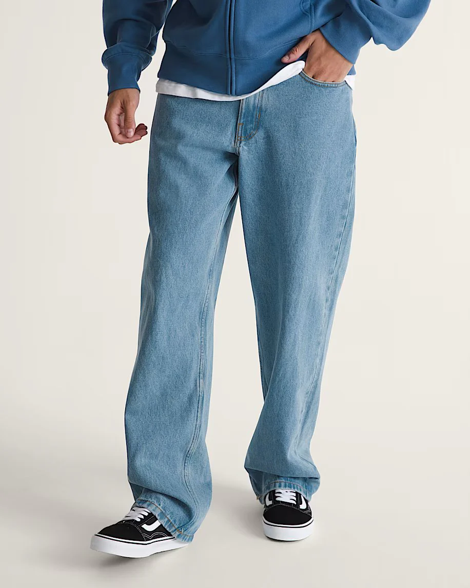 Vans Men's Check-5 Loose Denim Pants Stonewash Blue VN000PH6CDX - Image 3