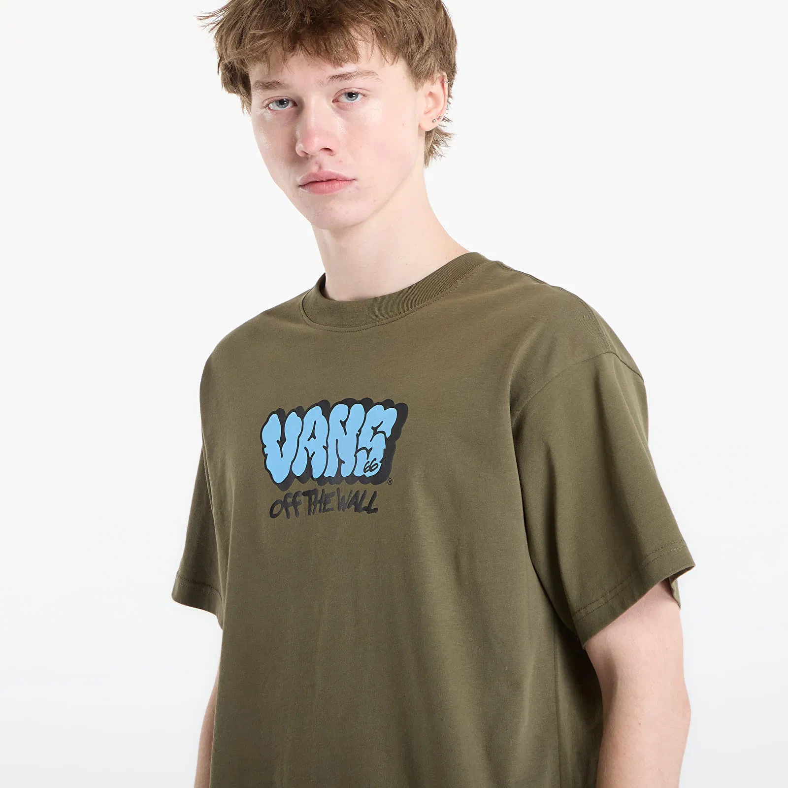 Vans Men's Graff Loose T-Shirt Mossy Olive VN000VYBFR - Image 3