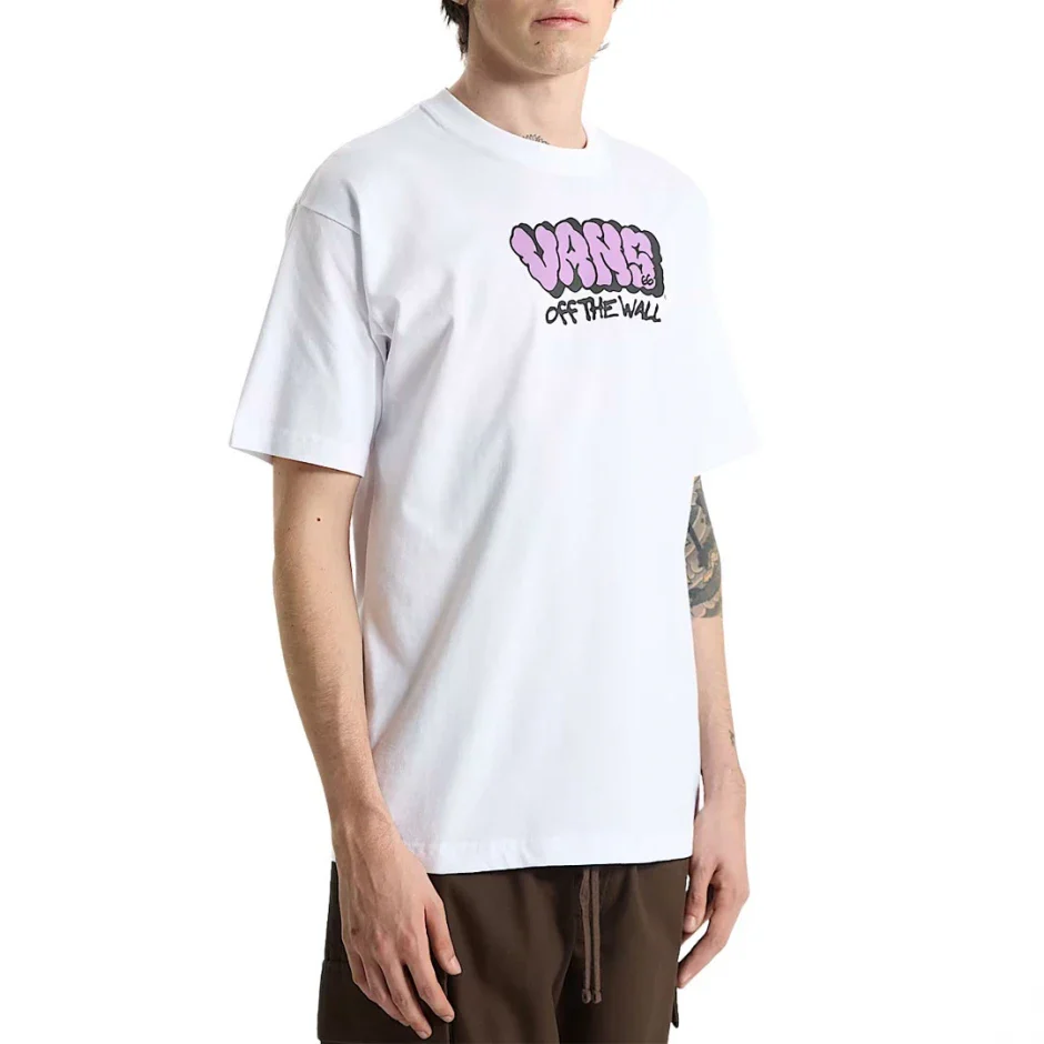 Vans Men's Graff Loose T-Shirt White VN000VYBWHT - Image 4