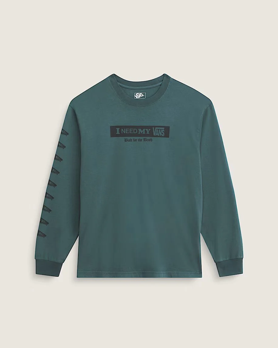 Vans Men's I Need My Long Sleeve T-Shirt Mossy Olive Green VN000SRDFRJ - Image 5