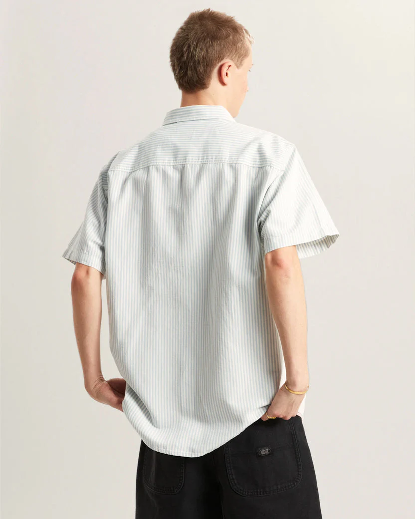 Vans Men's Lawson Stripe SS Shirt Dawn Mist/Marshmallow VN000TAGGCH - Image 2