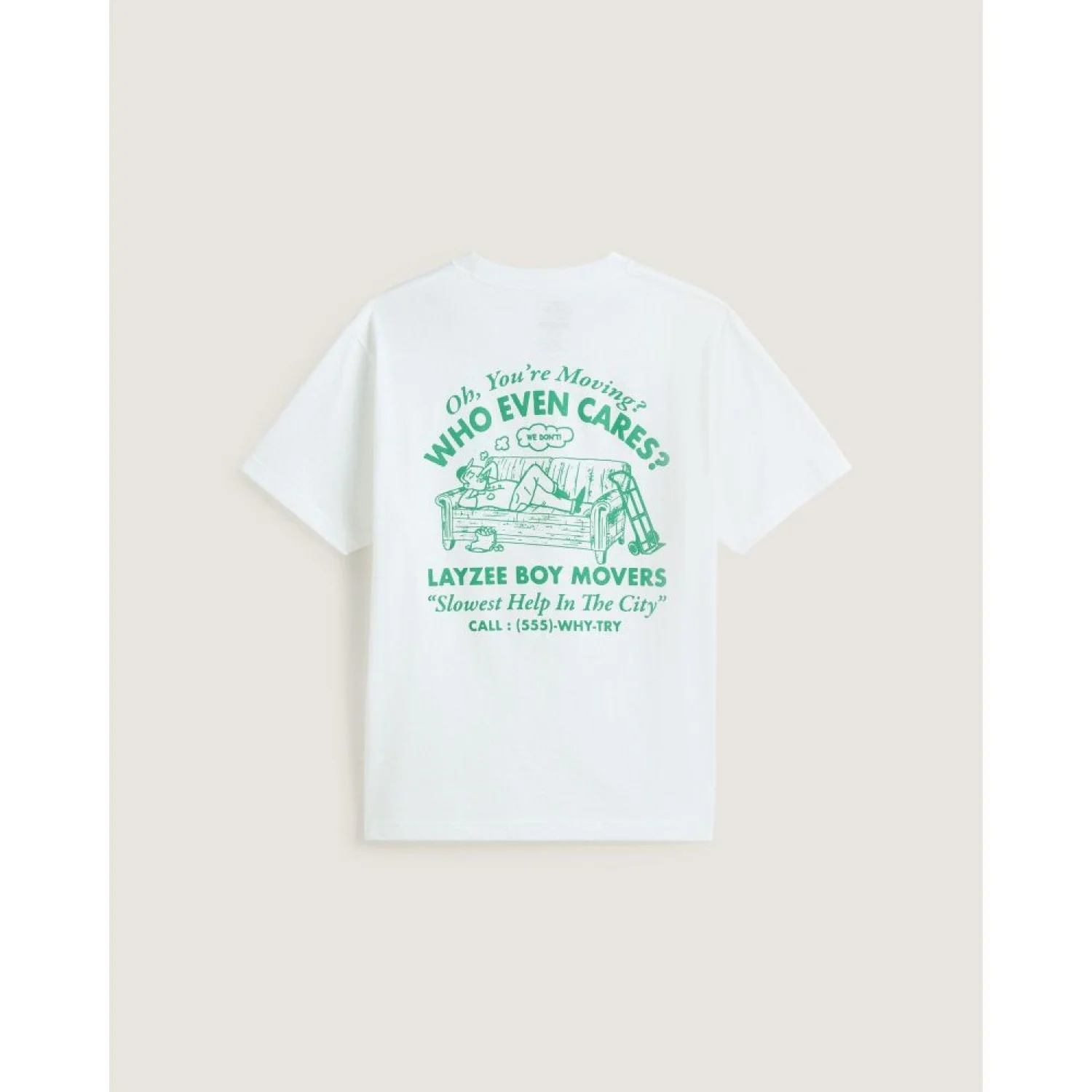 Vans Men's Moving Co T-Shirt White VN000PCQWHT - Image 2