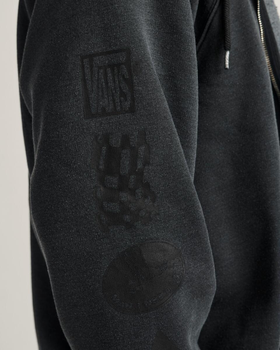 Vans Men's MTE TeamTeam Full Zip Hoodie Black VN000PJMBLK - Image 5