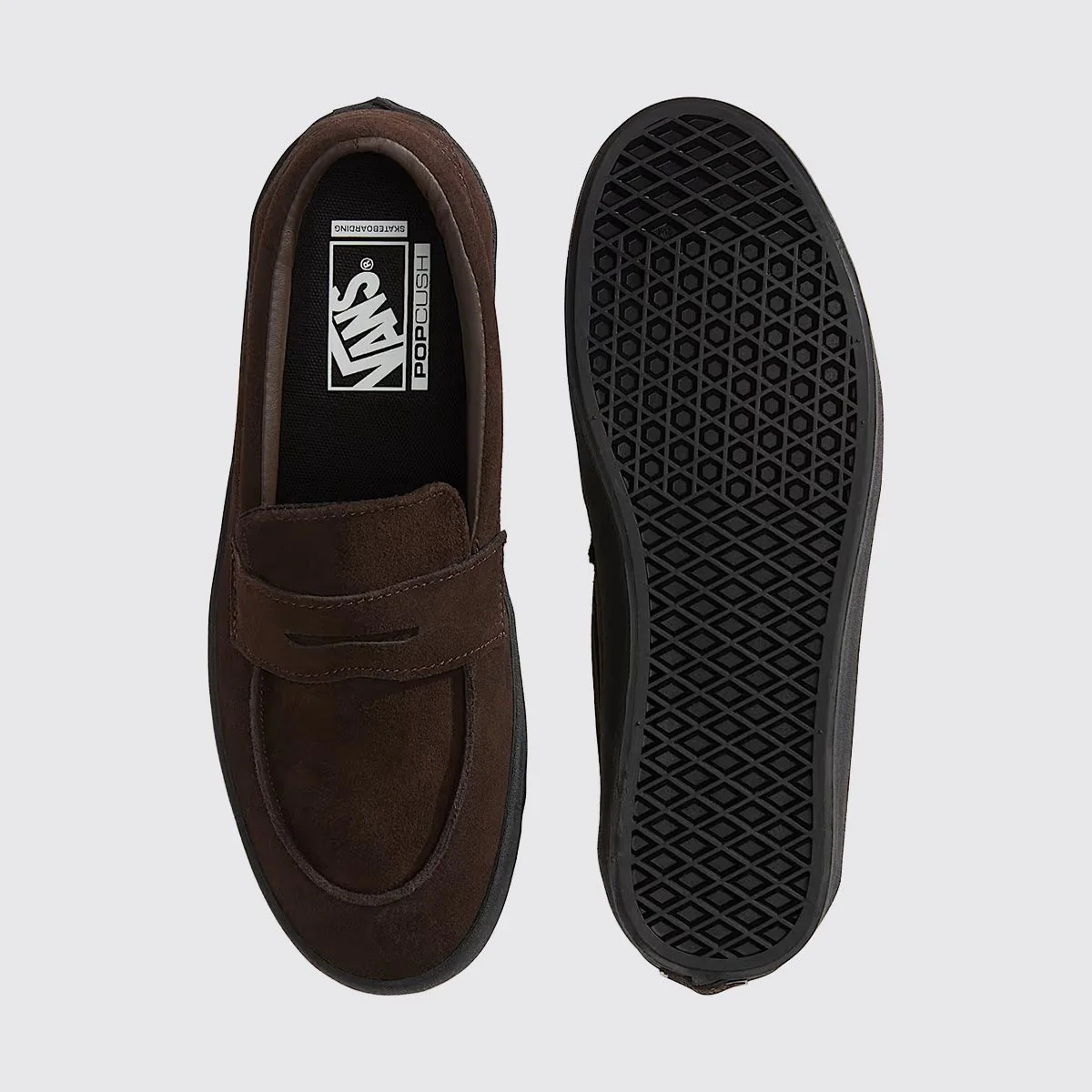 Vans Men's Skate Loafer Shoes Suede Brown/Black VN000VA6Y49 - Image 4