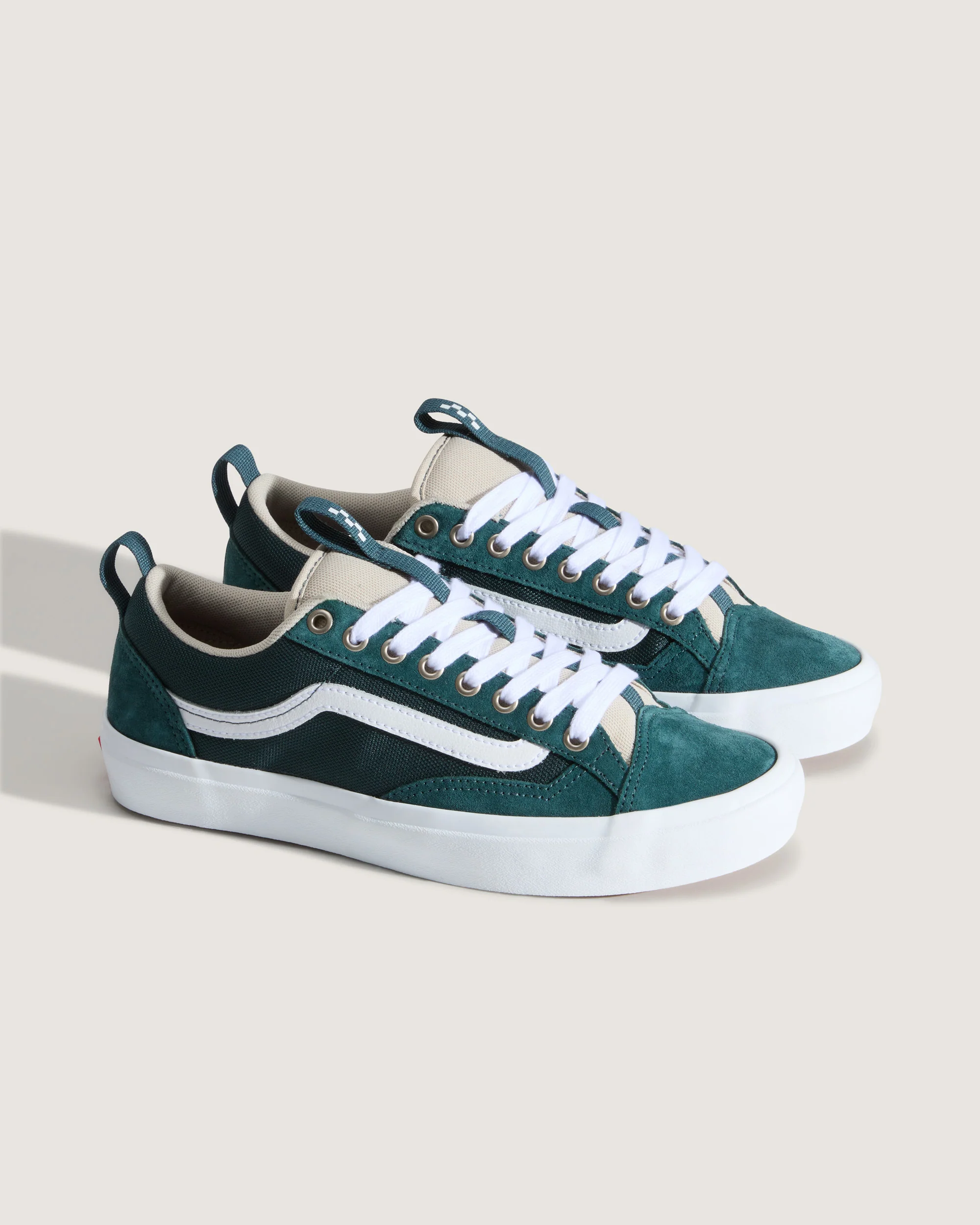 Vans Men's Skate Old Skool 36+ Shoes Oatmeal/Deep Teal VN000D5REKD - Image 2