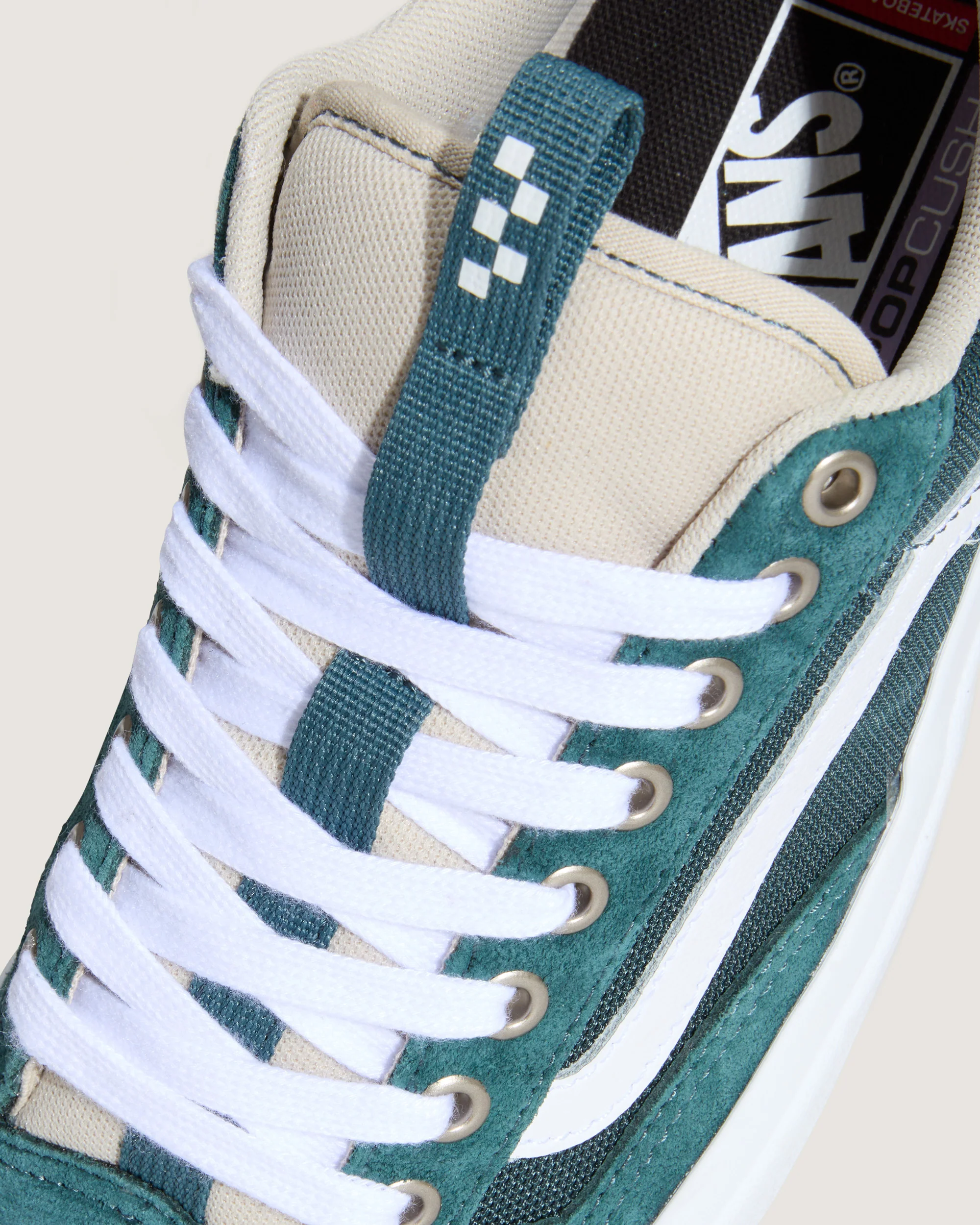 Vans Men's Skate Old Skool 36+ Shoes Oatmeal/Deep Teal VN000D5REKD - Image 5