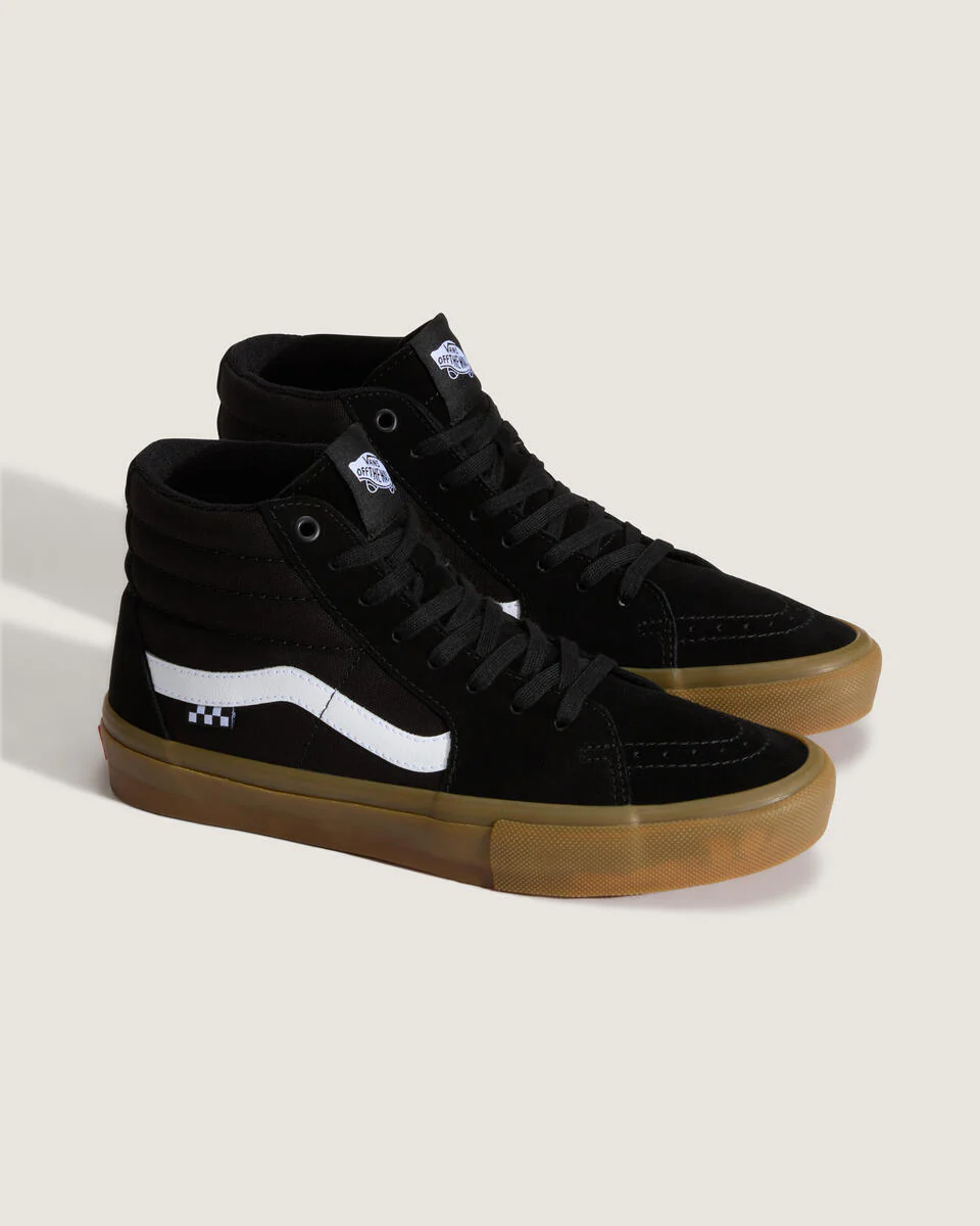 Vans Men's Skate SK8-Hi Shoes Black/Gum VN0A5FCCB9M - Image 3