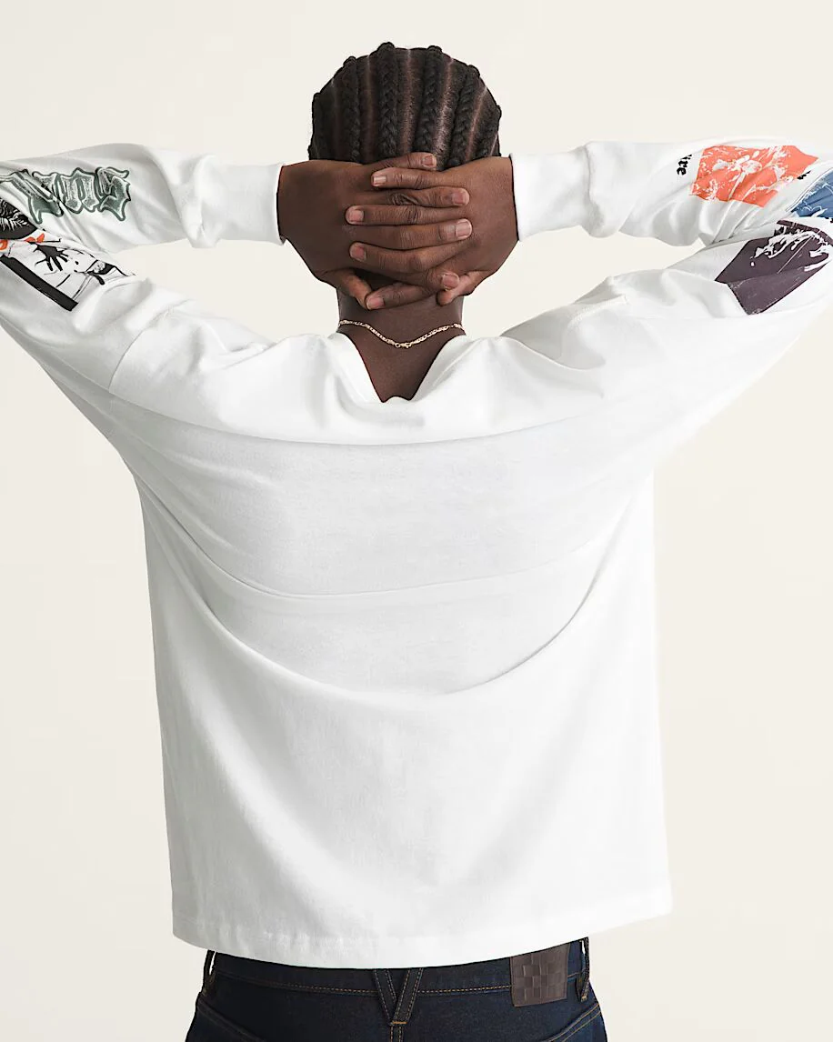 Vans Men's Stormcast Long Sleeve T-shirt Marshmallow VN000PSMFS8 - Image 4
