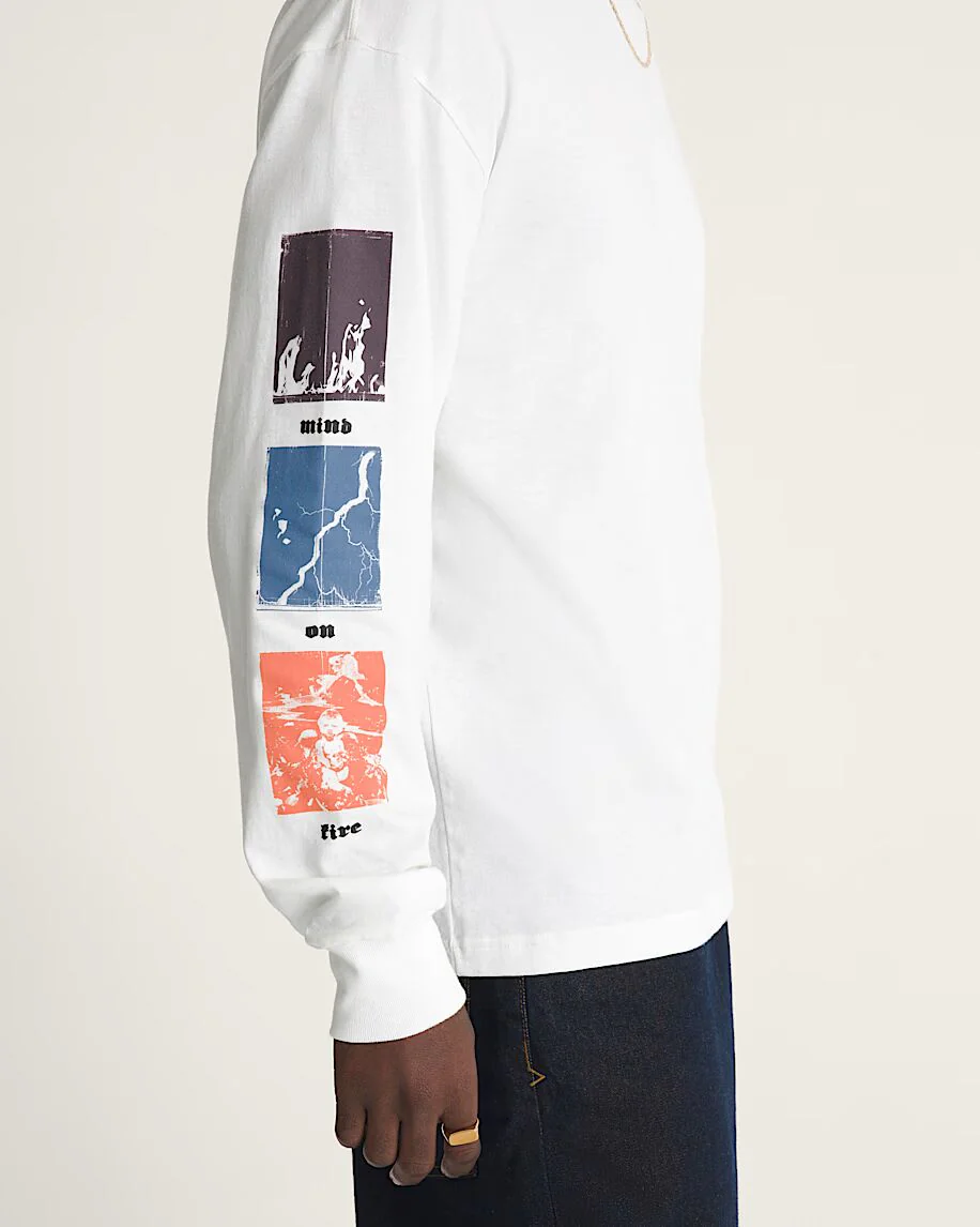Vans Men's Stormcast Long Sleeve T-shirt Marshmallow VN000PSMFS8 - Image 5