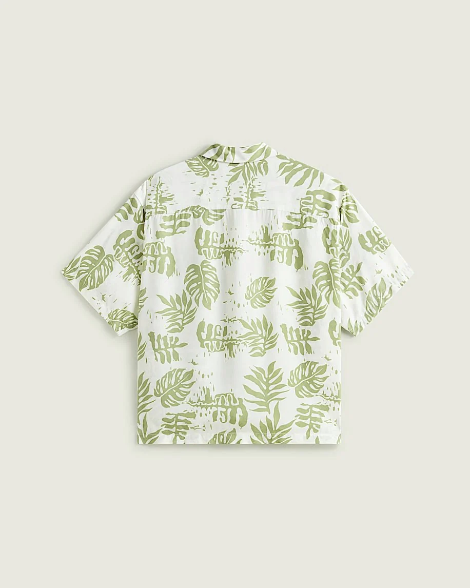 Vans Men's Van Doren Printed Camp SS Shirt Soft Sage Green VN000VTPFSG - Image 2