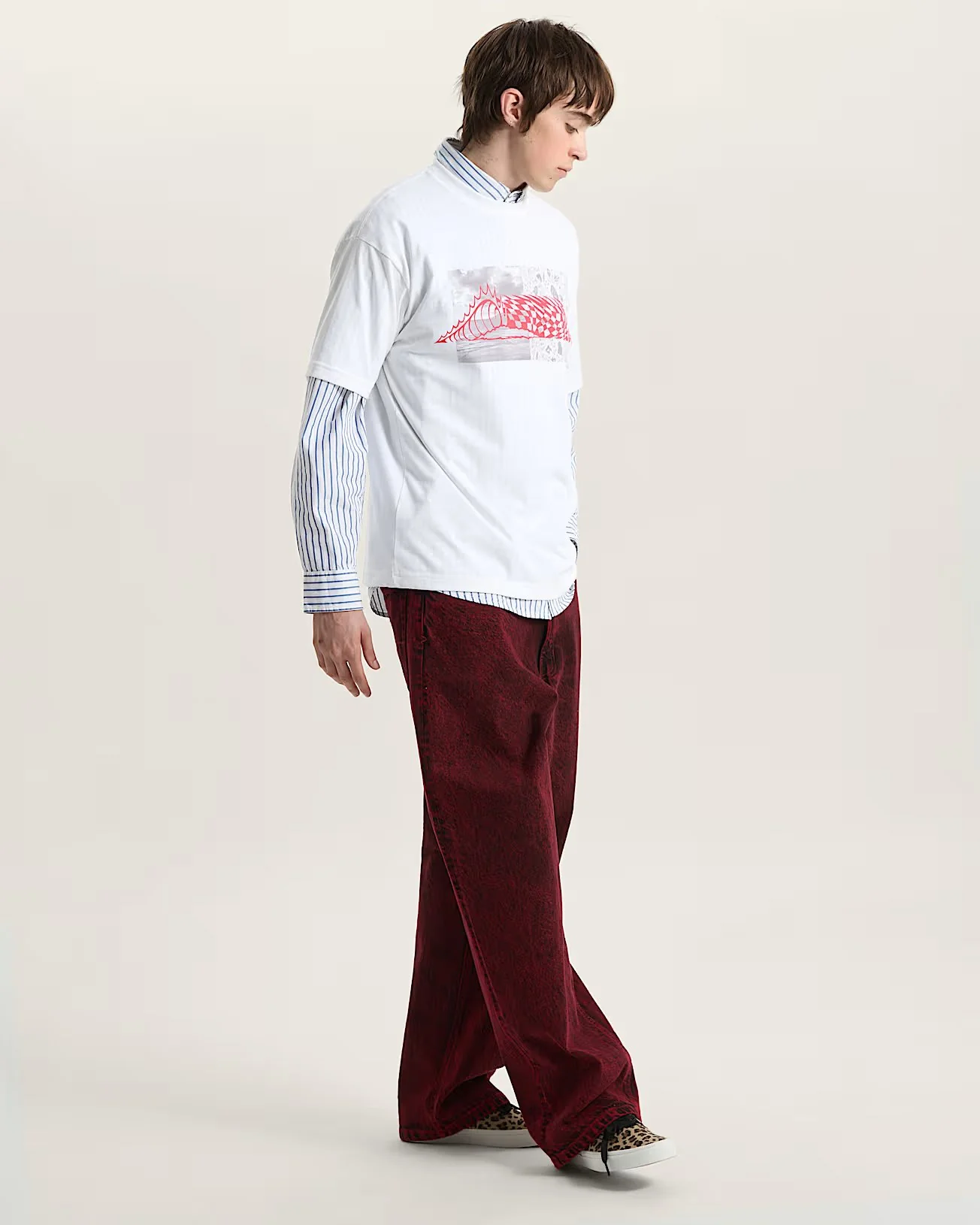 Vans Men's Wave Check T-Shirt White VN000TQEWHT - Image 5