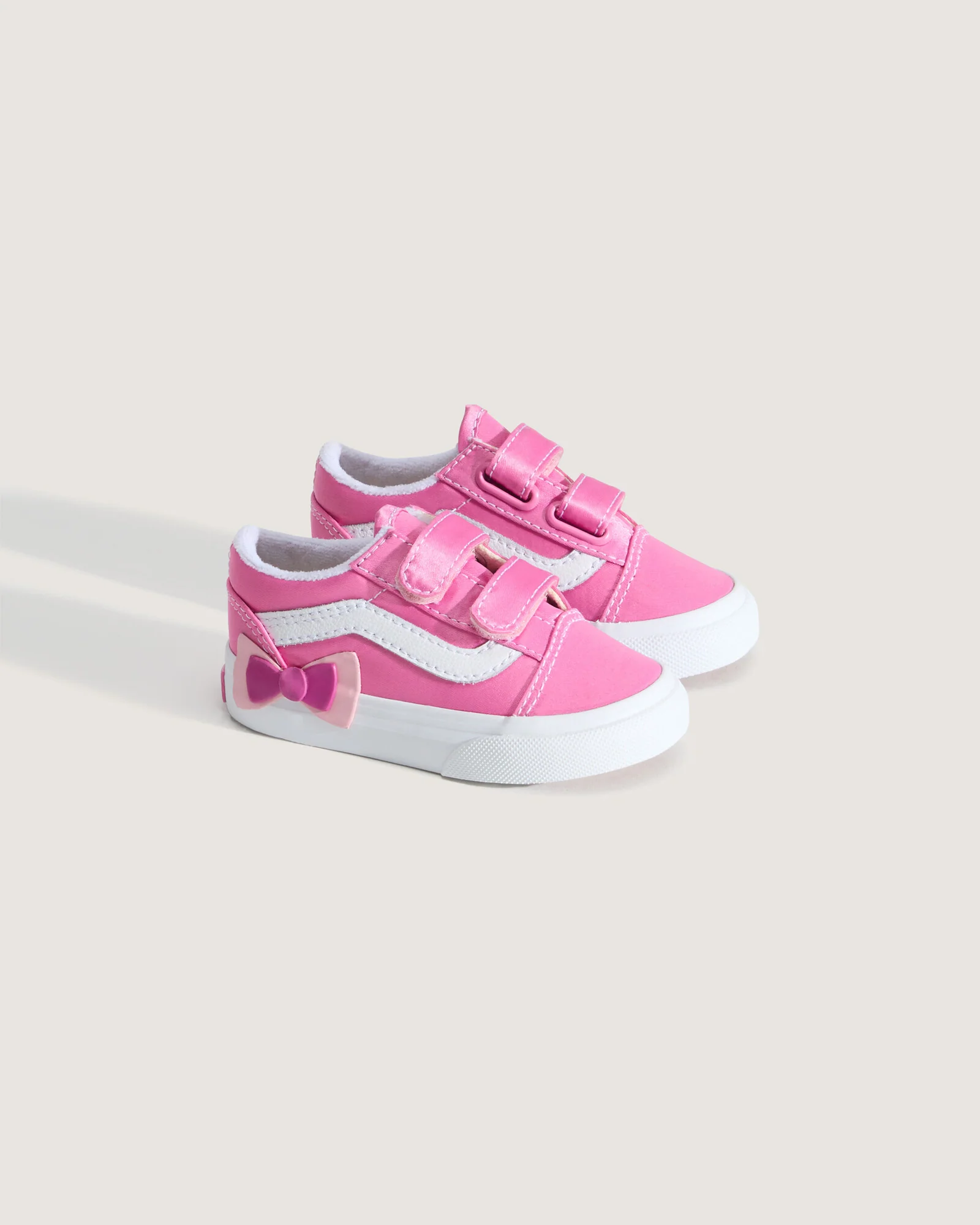 Vans Toddler Old Skool V Bow Shoes Pink Fizz VN000E9WFRQ - Image 2