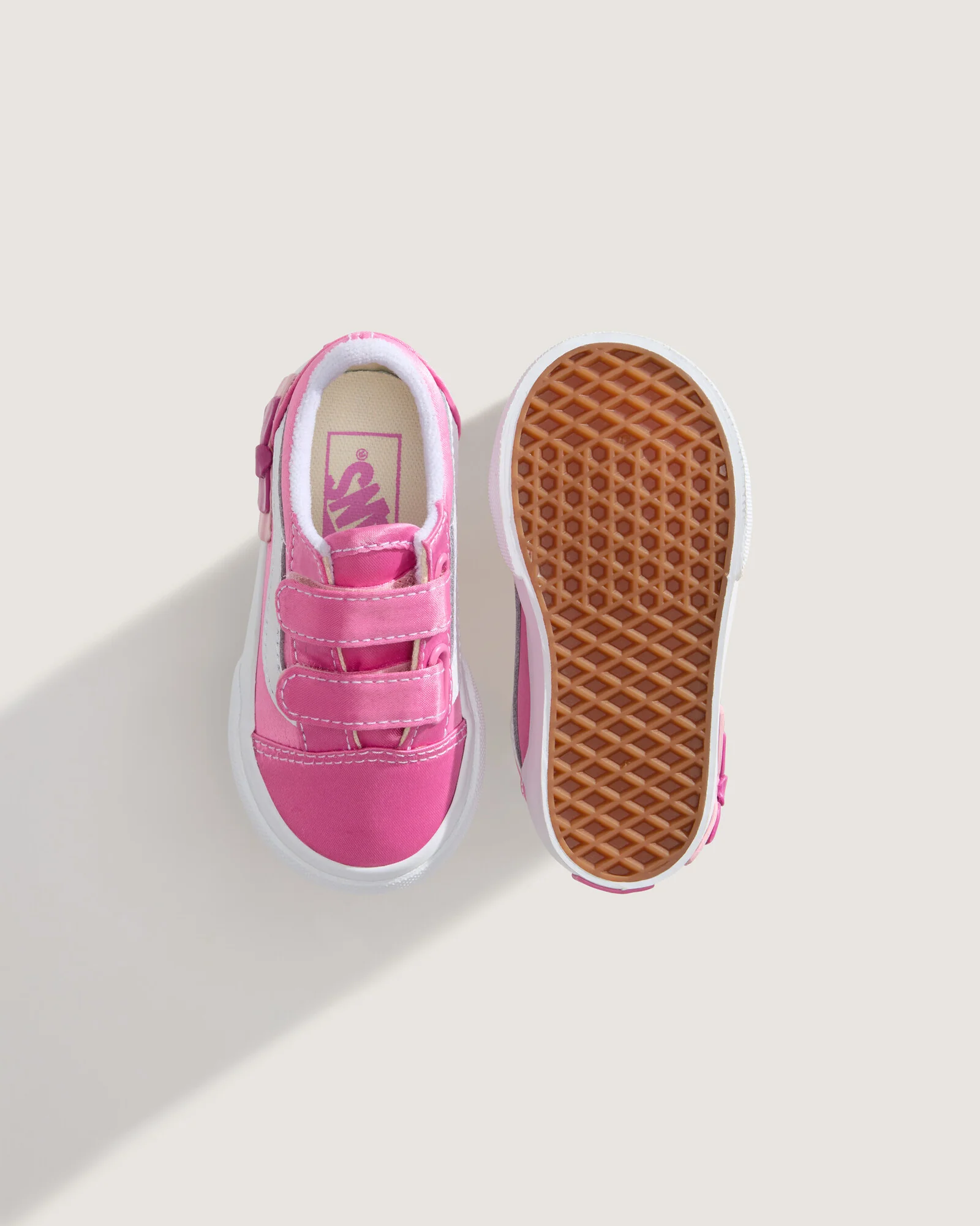 Vans Toddler Old Skool V Bow Shoes Pink Fizz VN000E9WFRQ - Image 3