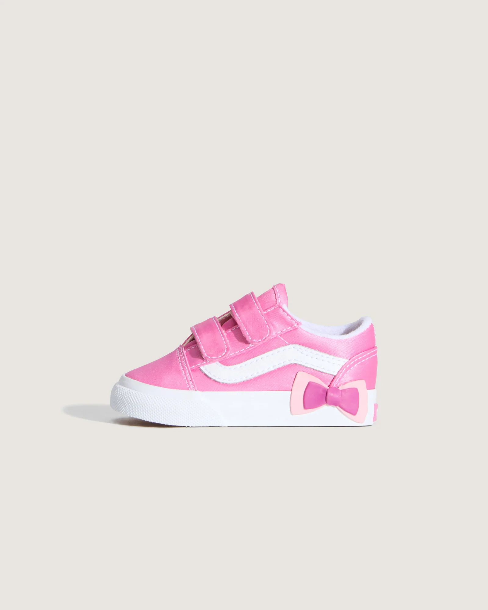 Vans Toddler Old Skool V Bow Shoes Pink Fizz VN000E9WFRQ - Image 5