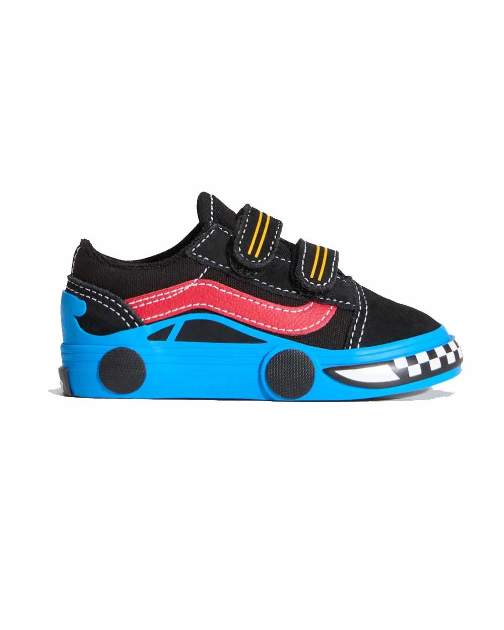 Vans Toddler Old Skool V Car Shoes Black/Blue VN000EE7Y61 - Image 2