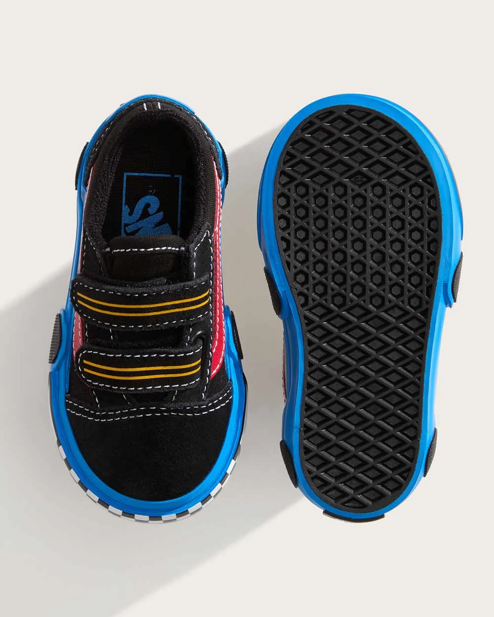 Vans Toddler Old Skool V Car Shoes Black/Blue VN000EE7Y61 - Image 5