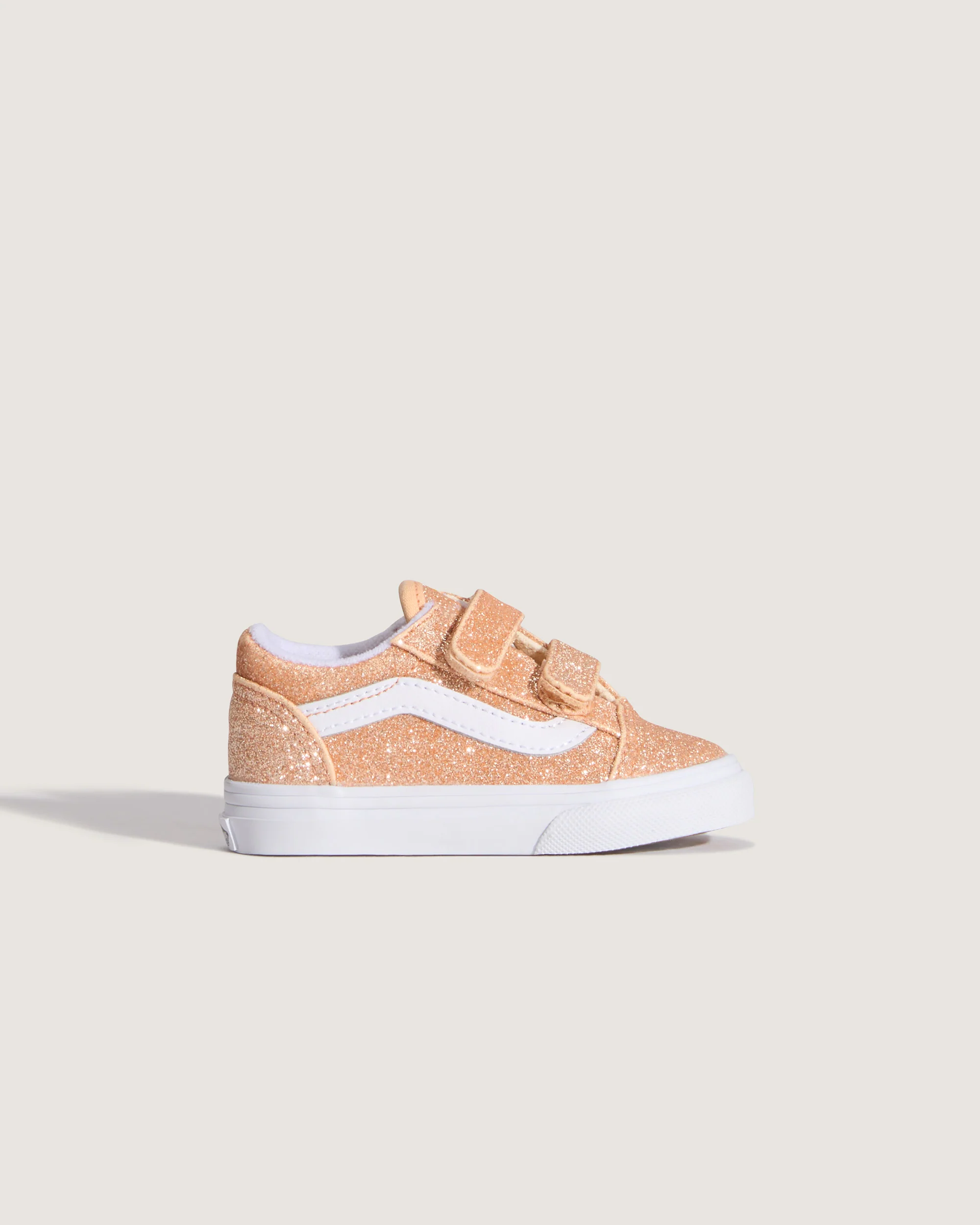 Vans Toddler Old Skool V Shoes (1-4 Years) Glitter Apricot Glow VN000VAYFNL - Image 2