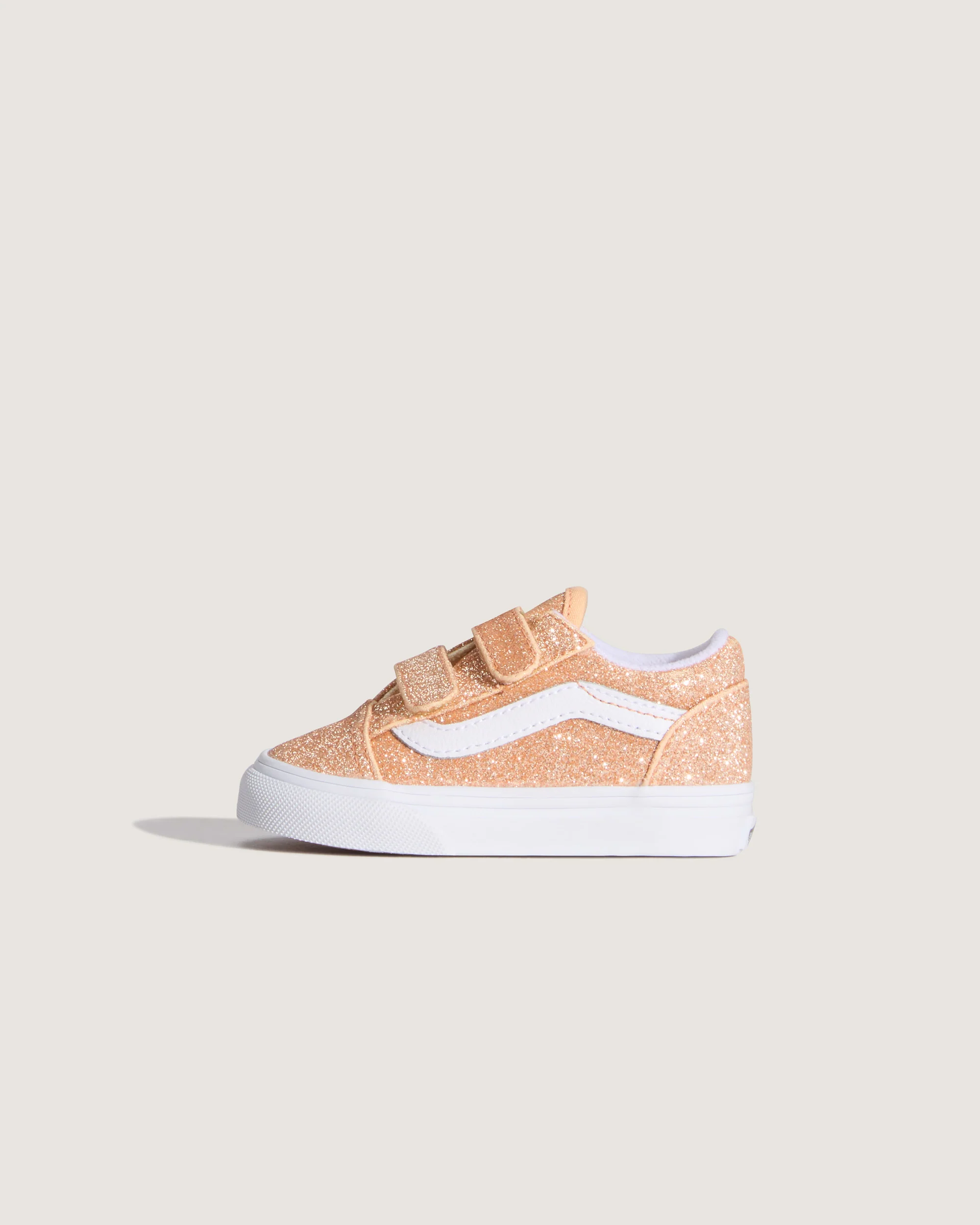 Vans Toddler Old Skool V Shoes (1-4 Years) Glitter Apricot Glow VN000VAYFNL - Image 5