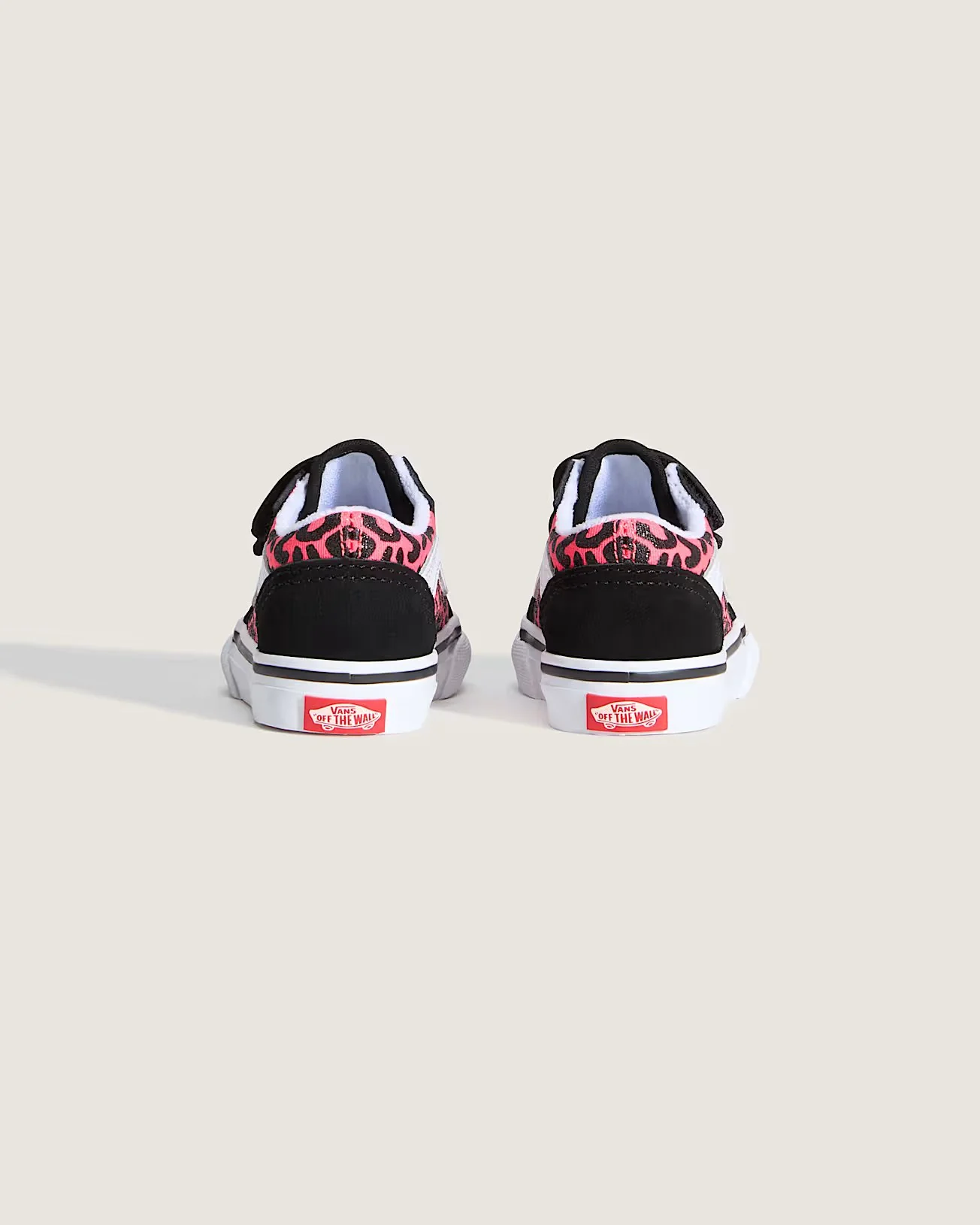 Vans Toddler Old Skool V Shoes Glitter Leopard Diva Pink VN000CRWFOC - Image 3