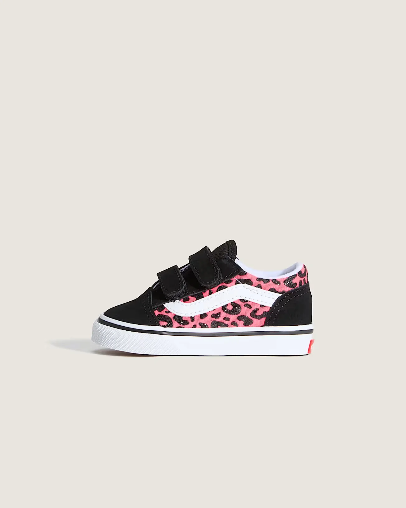 Vans Toddler Old Skool V Shoes Glitter Leopard Diva Pink VN000CRWFOC - Image 4