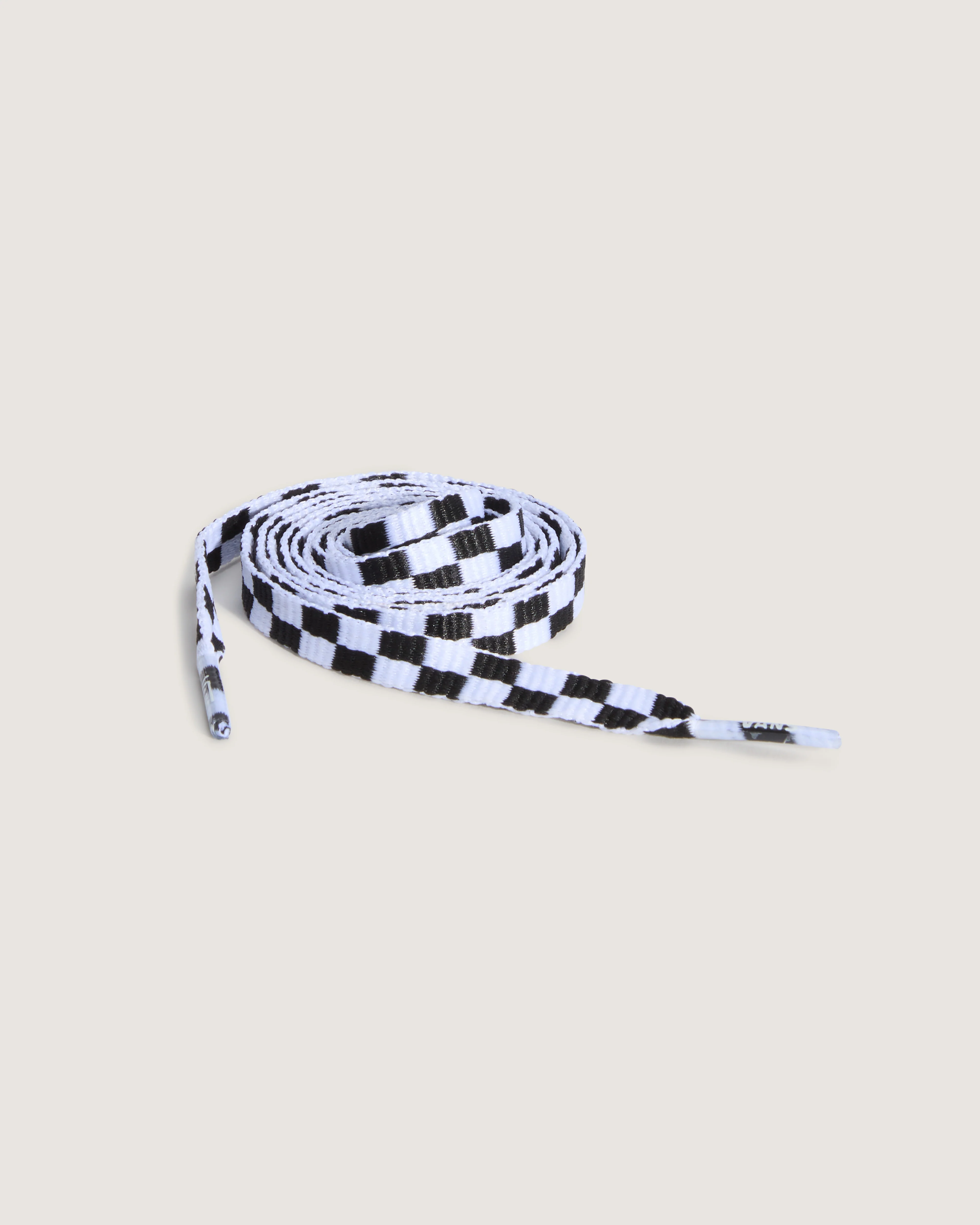 Vans Unisex Checkerboard Fat Shoe Laces Black/White VN000T0HY28 - Image 2