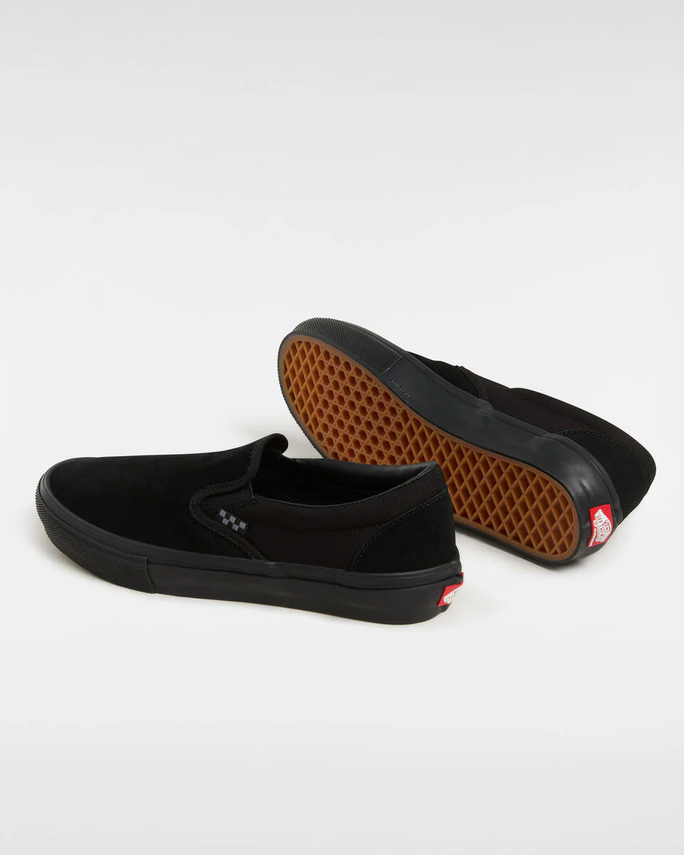 Vans Unisex Skate Slip-On Shoes Black/Black VN0A5FCABKA - Image 4