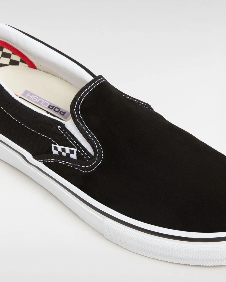 Vans Unisex Skate Slip-On Shoes Black/White VN0A5FCAY28 - Image 4