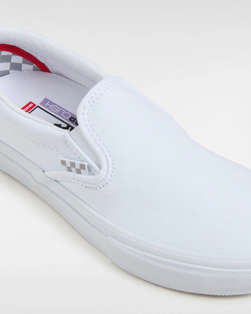 Vans Unisex Skate Slip-On Shoes True White VN0A5FCAW00 - Image 4