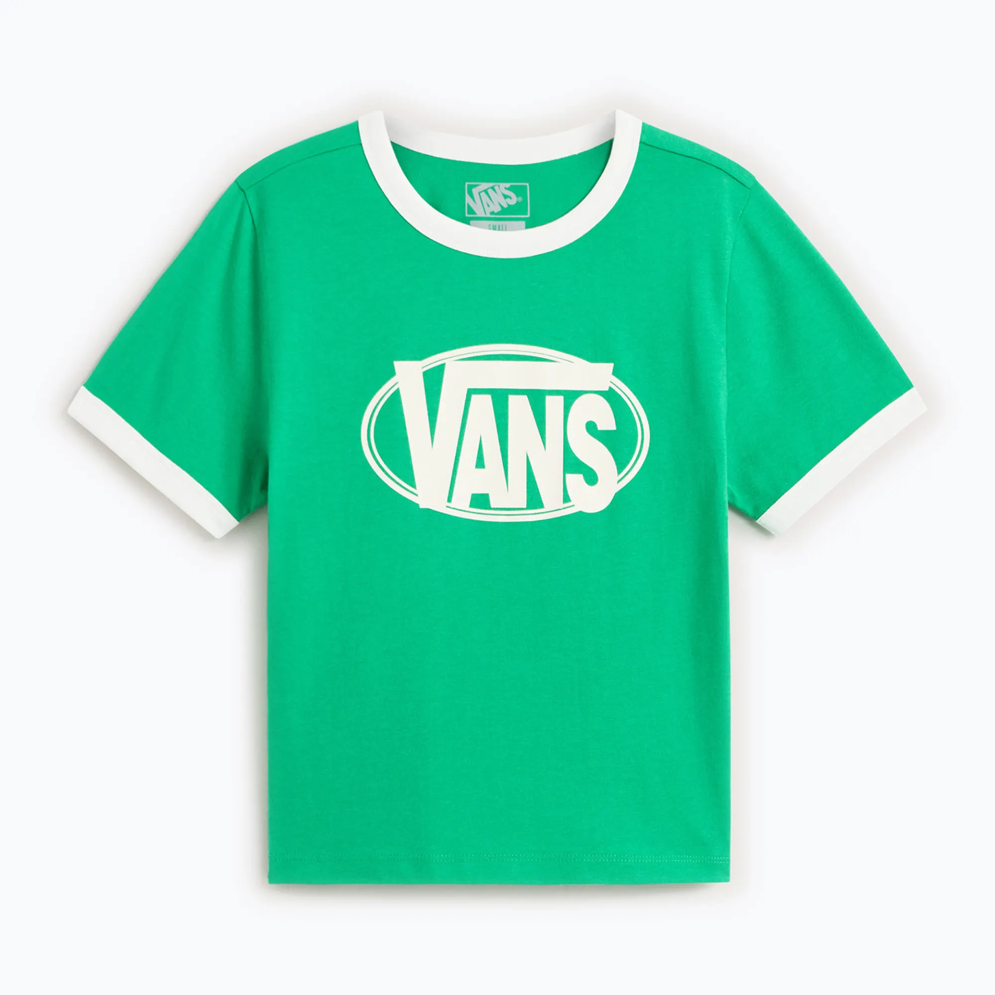 Vans Women's Center Chest Ringer T-Shirt Vivid Verdant VN000TXSFLX