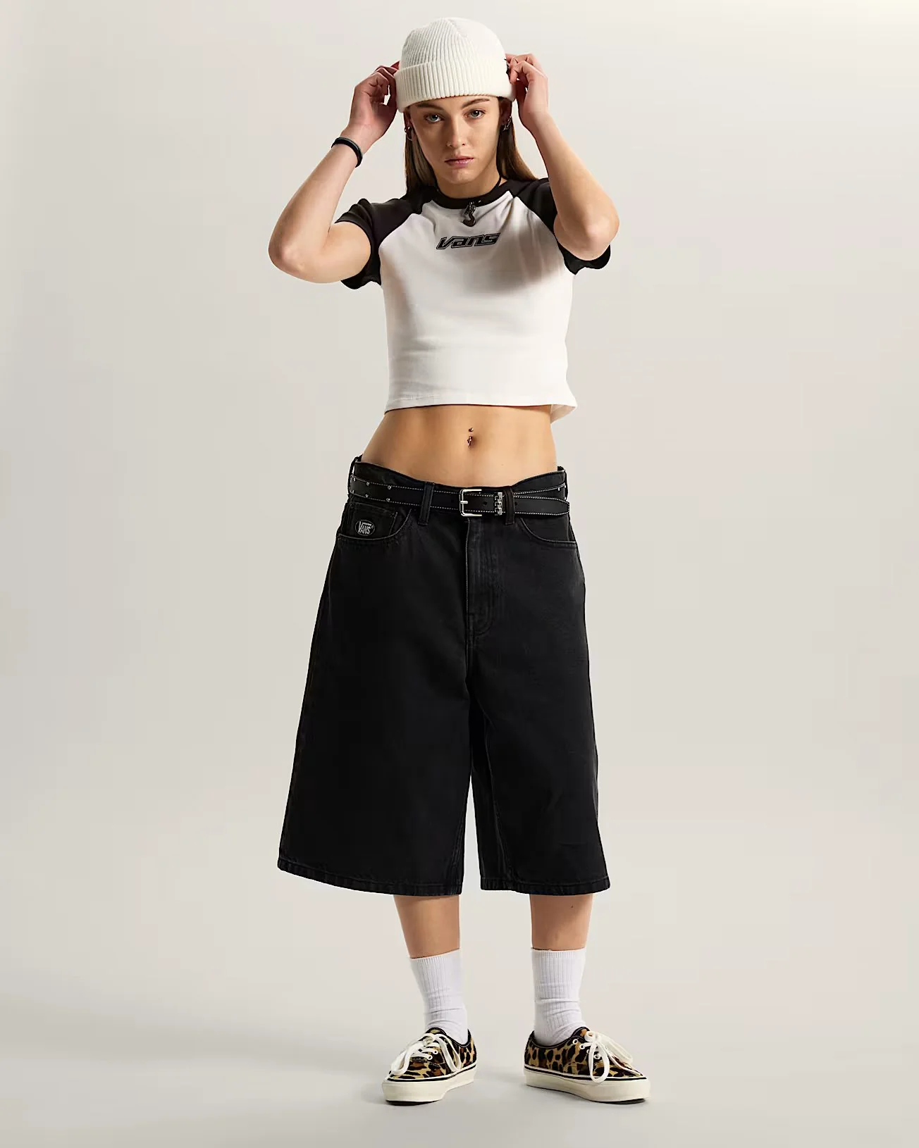 Vans Women's Clare Baby T-Shirt White VN000TBSTWB - Image 3