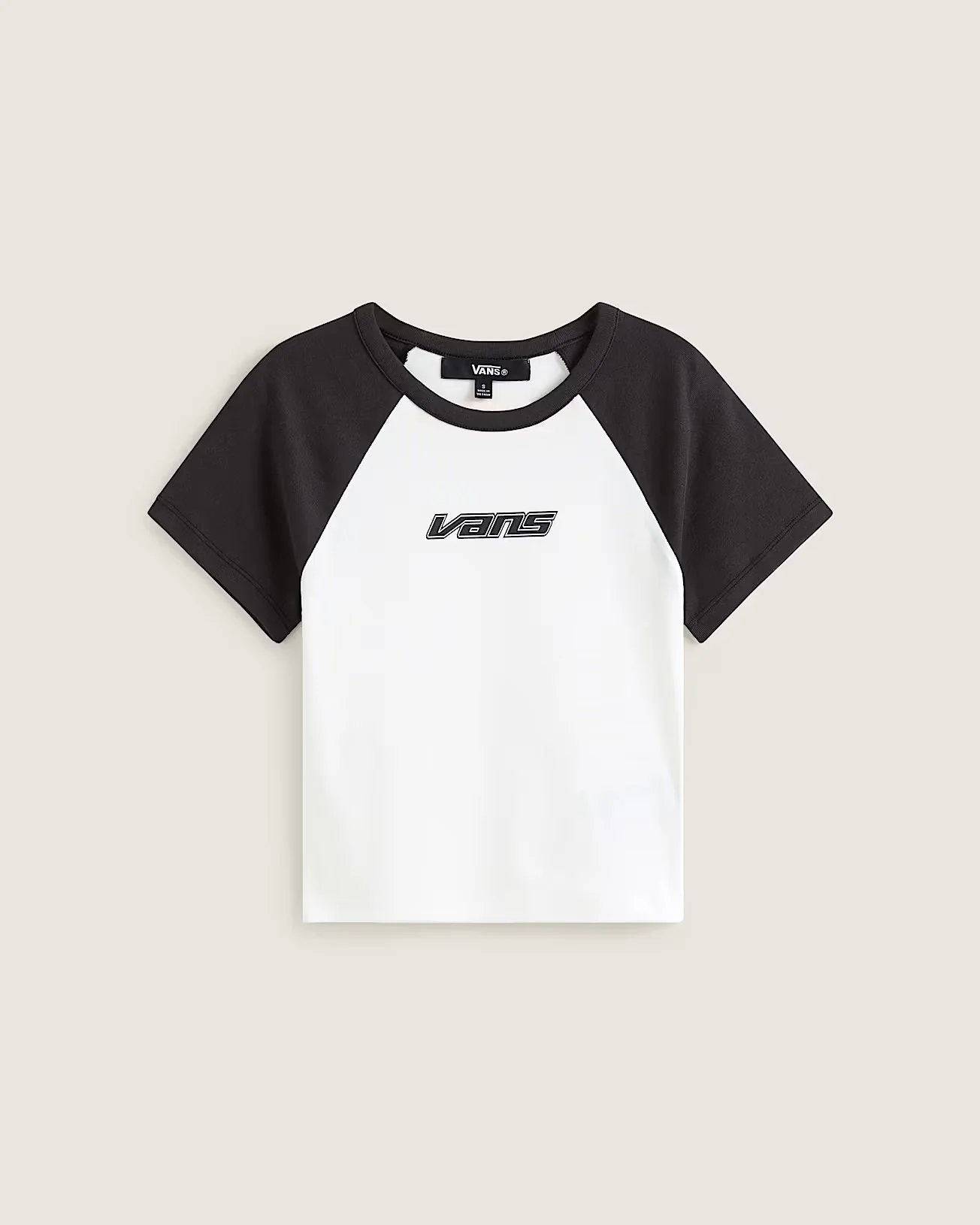 Vans Women's Clare Baby T-Shirt White VN000TBSTWB - Image 4
