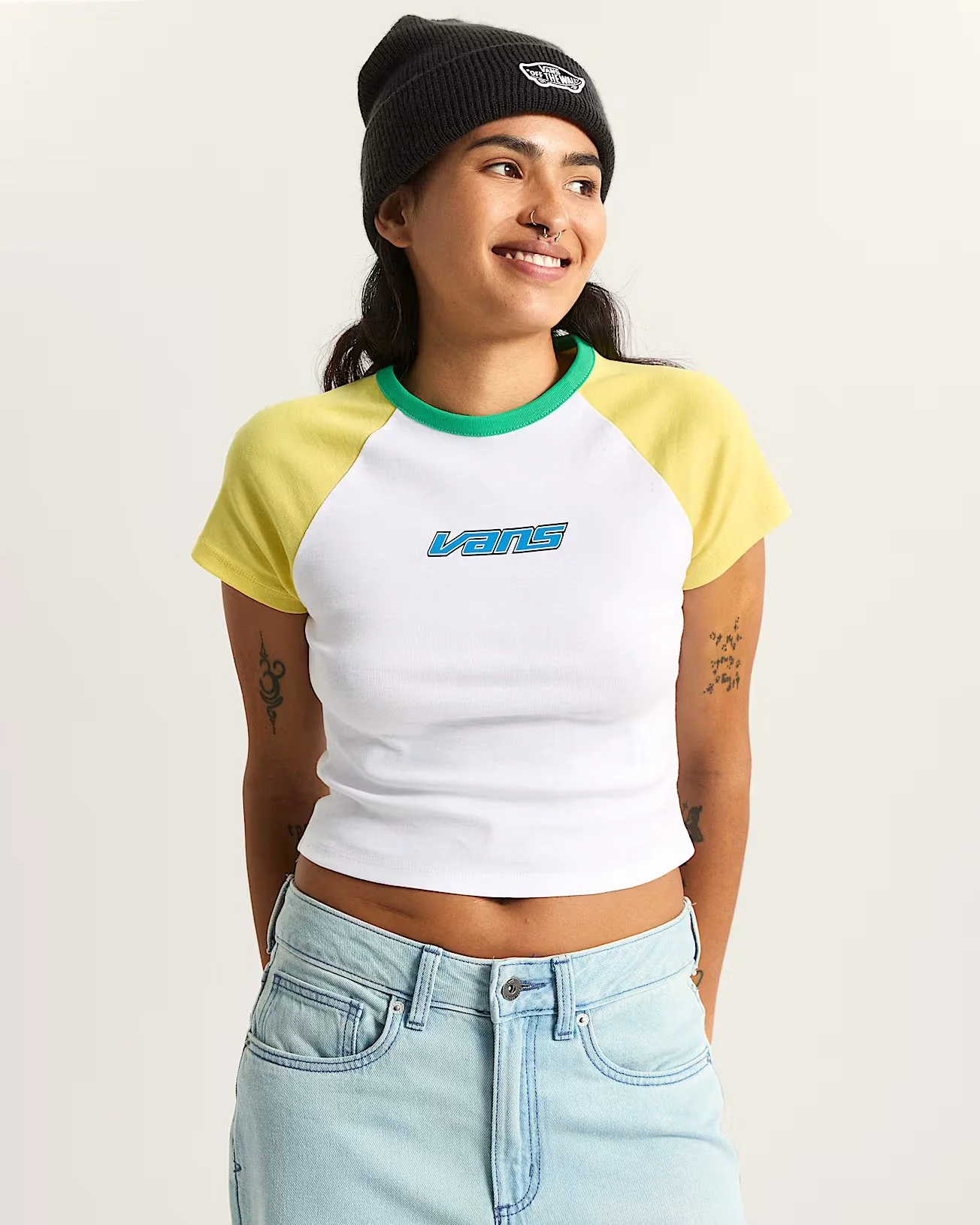Vans Women's Clare Baby T-Shirt Yellow VN000TBSFSH