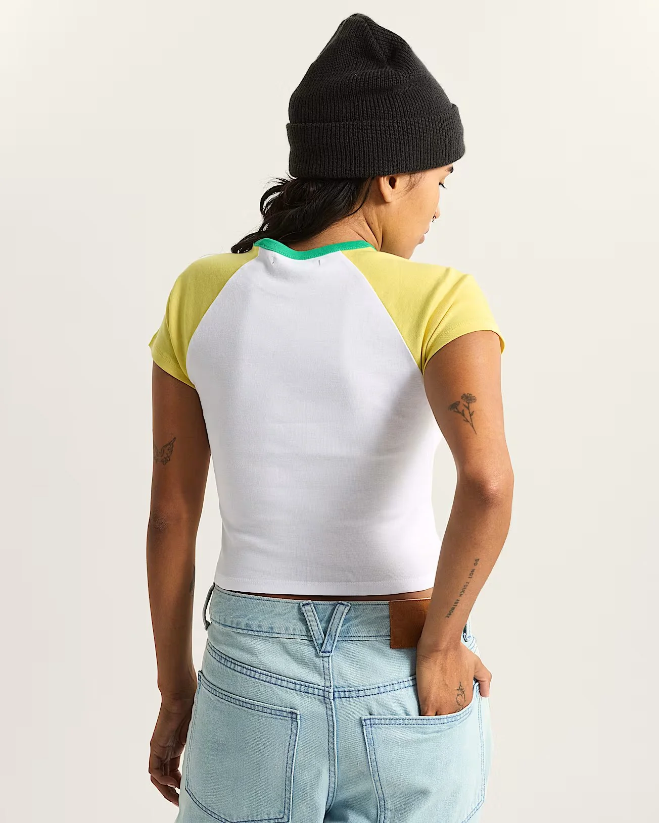 Vans Women's Clare Baby T-Shirt Yellow VN000TBSFSH - Image 2