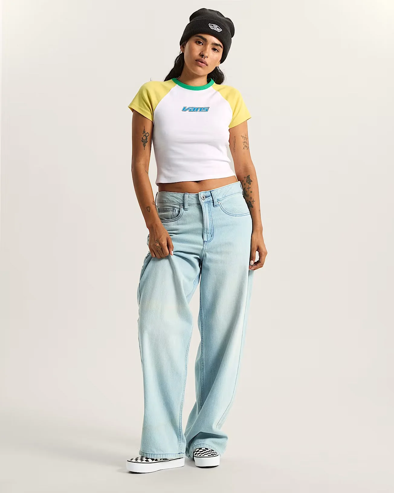 Vans Women's Clare Baby T-Shirt Yellow VN000TBSFSH - Image 3