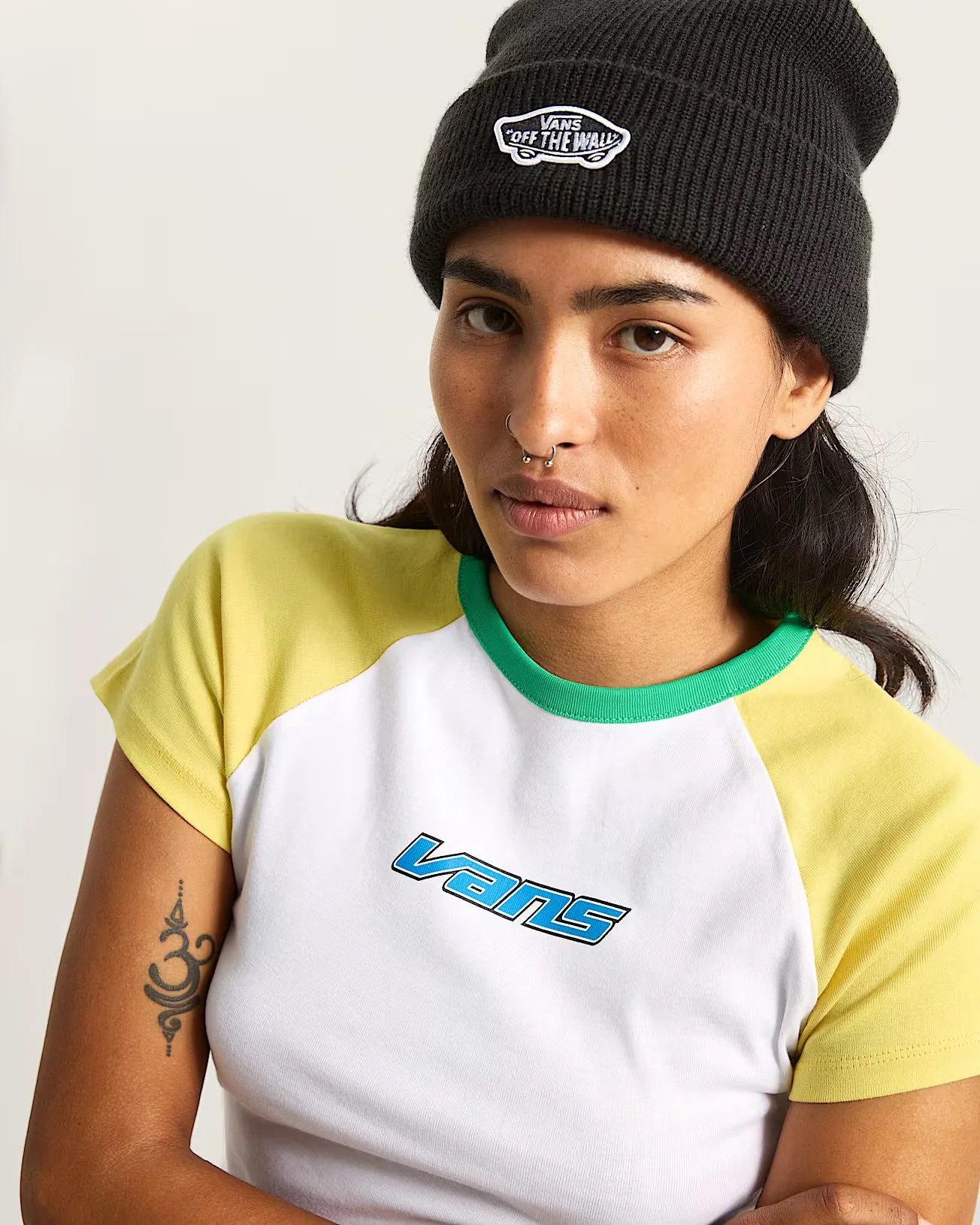 Vans Women's Clare Baby T-Shirt Yellow VN000TBSFSH - Image 4