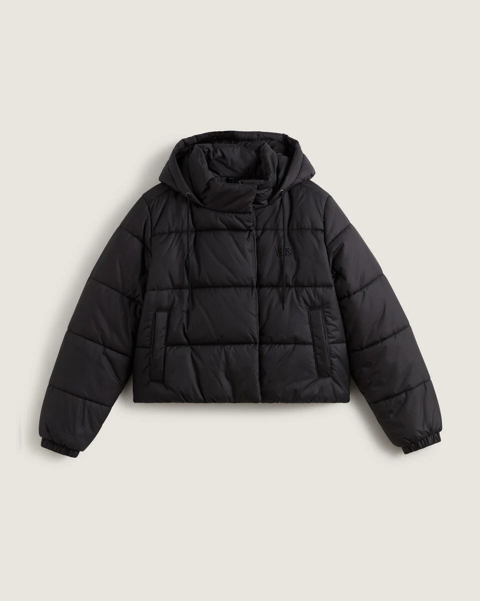Vans Women's Hillgate Cropped Puffer Jacket Black VN000PK1BLK
