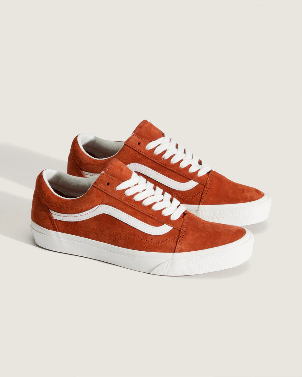 Vans Women's Pig Suede Old Skool Shoes Burnt Orange VN000D7ZBTO - Image 2